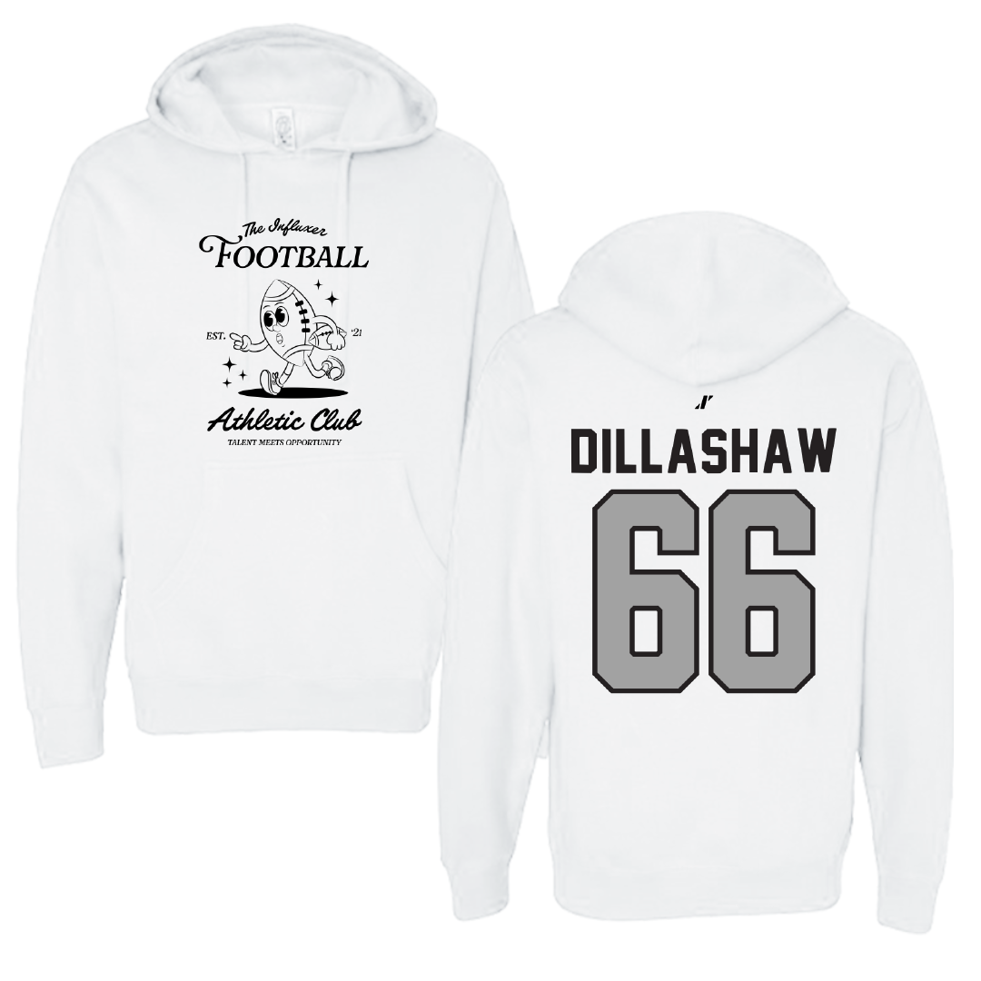 Football White Influxer Athletic Club Hoodie - #66 Carson Dillashaw