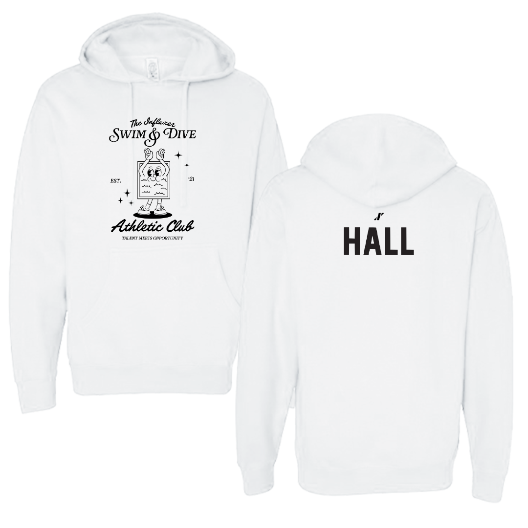 Swimming & Diving White Influxer Athletic Club Hoodie - Aiden Hall
