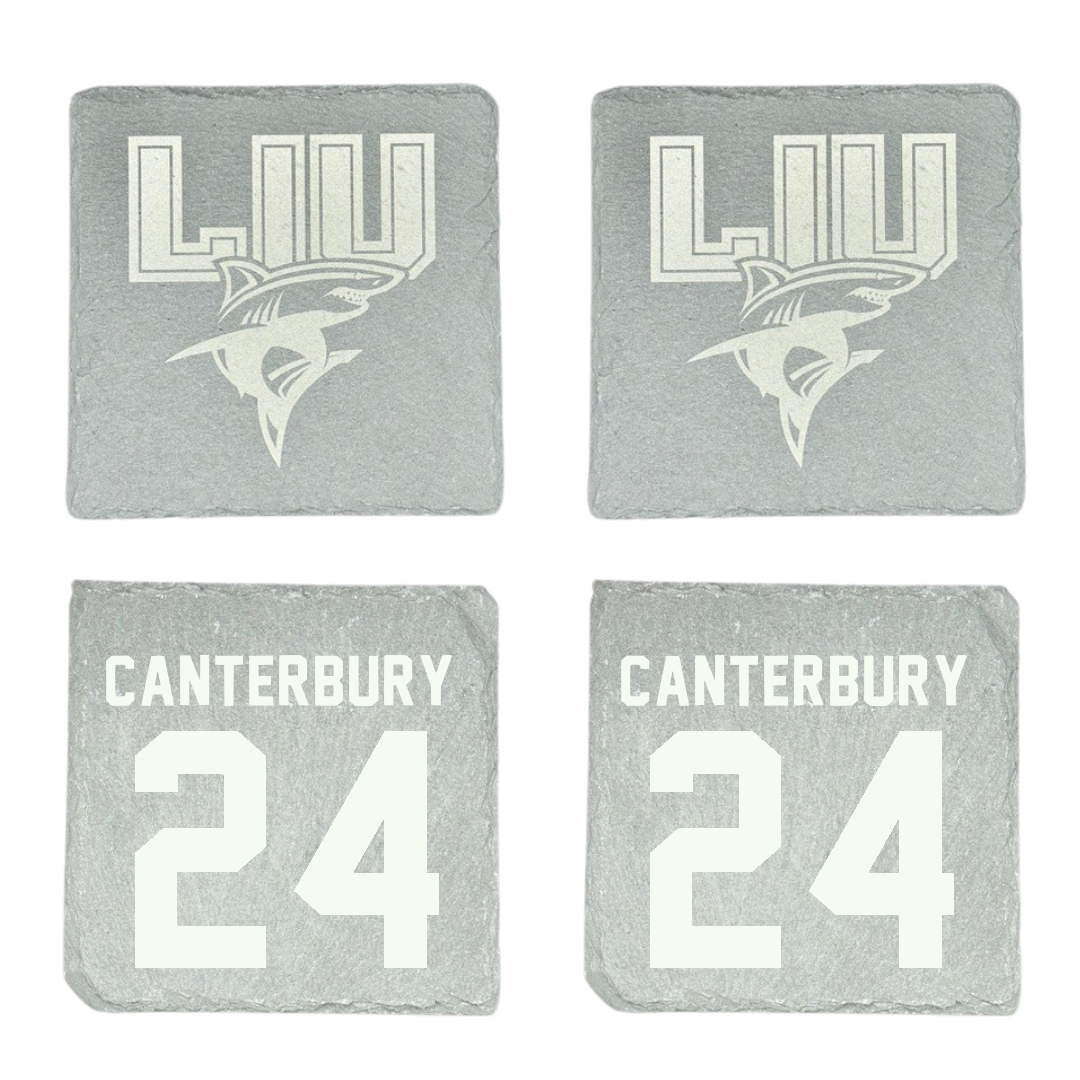 Long Island University Football Stone Coaster (4 Pack)  - #24 Kam Canterbury