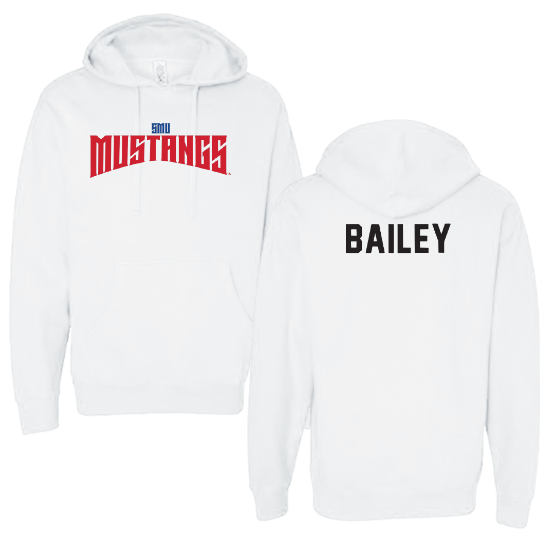 Southern Methodist University POM White Classic Hoodie - Charlotte Bailey