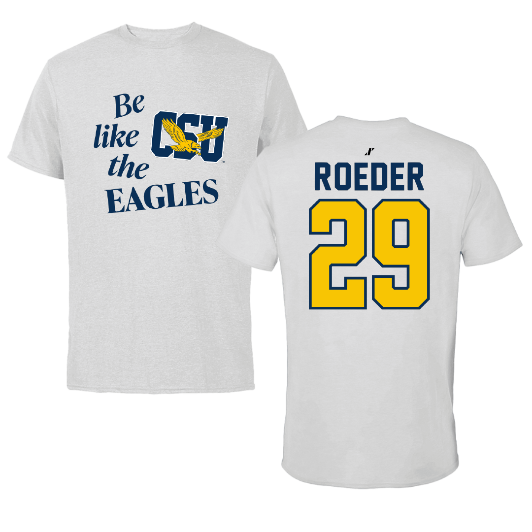 Coppin State University Baseball Light Gray Be Like Us Tee - #29 Park Roeder