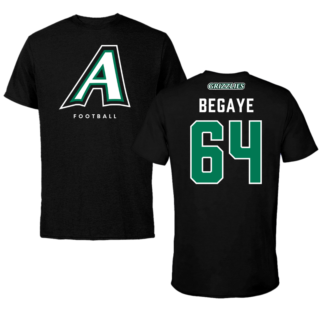 Adams State University Football Black Block Tee - #64 Tillton Begaye