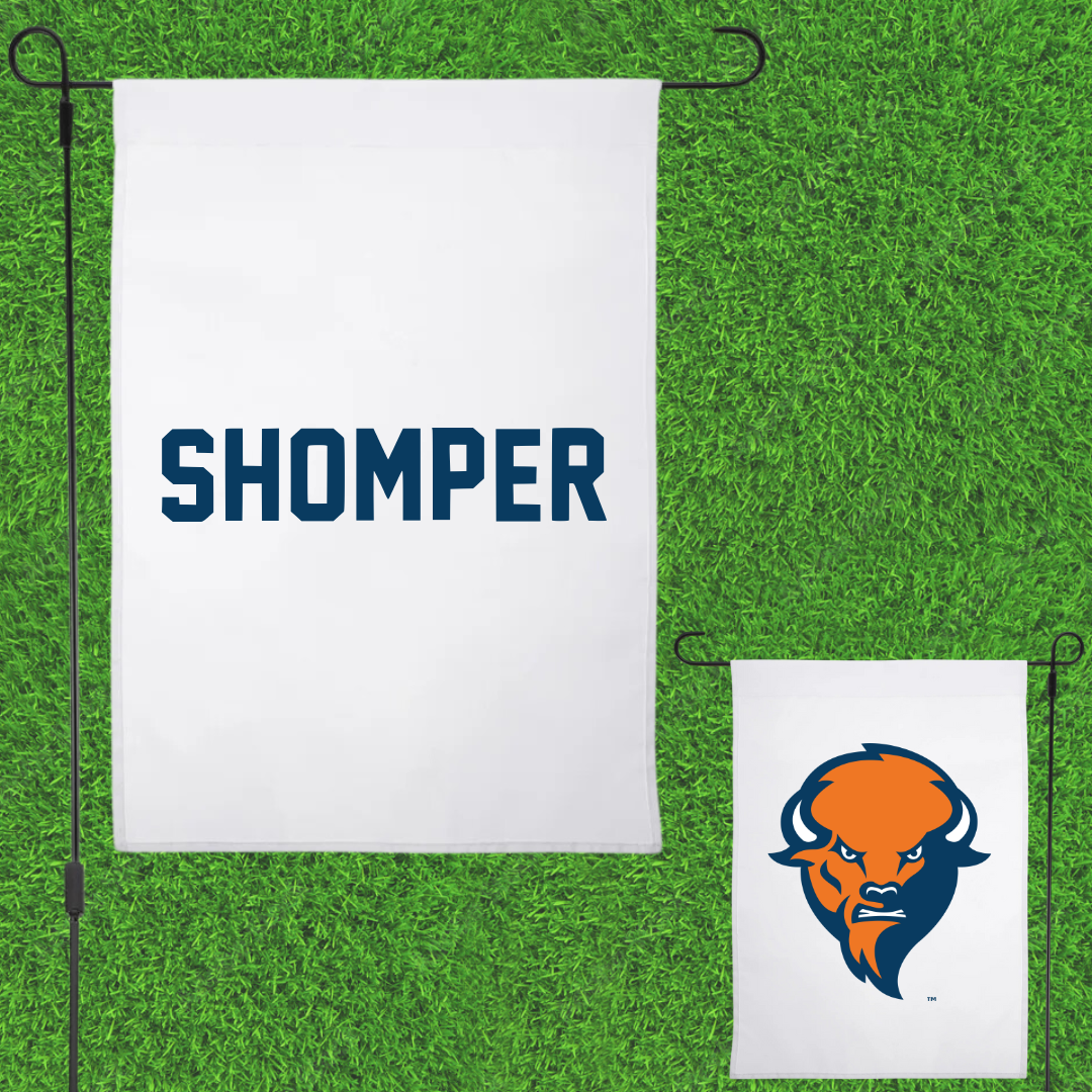 Bucknell University TF and XC White Garden Flag - Wade Shomper