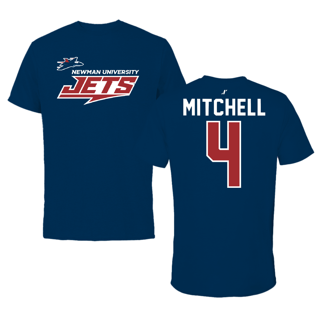 Newman University Bowling Navy General Performance Tee - #4 Deqlan Mitchell