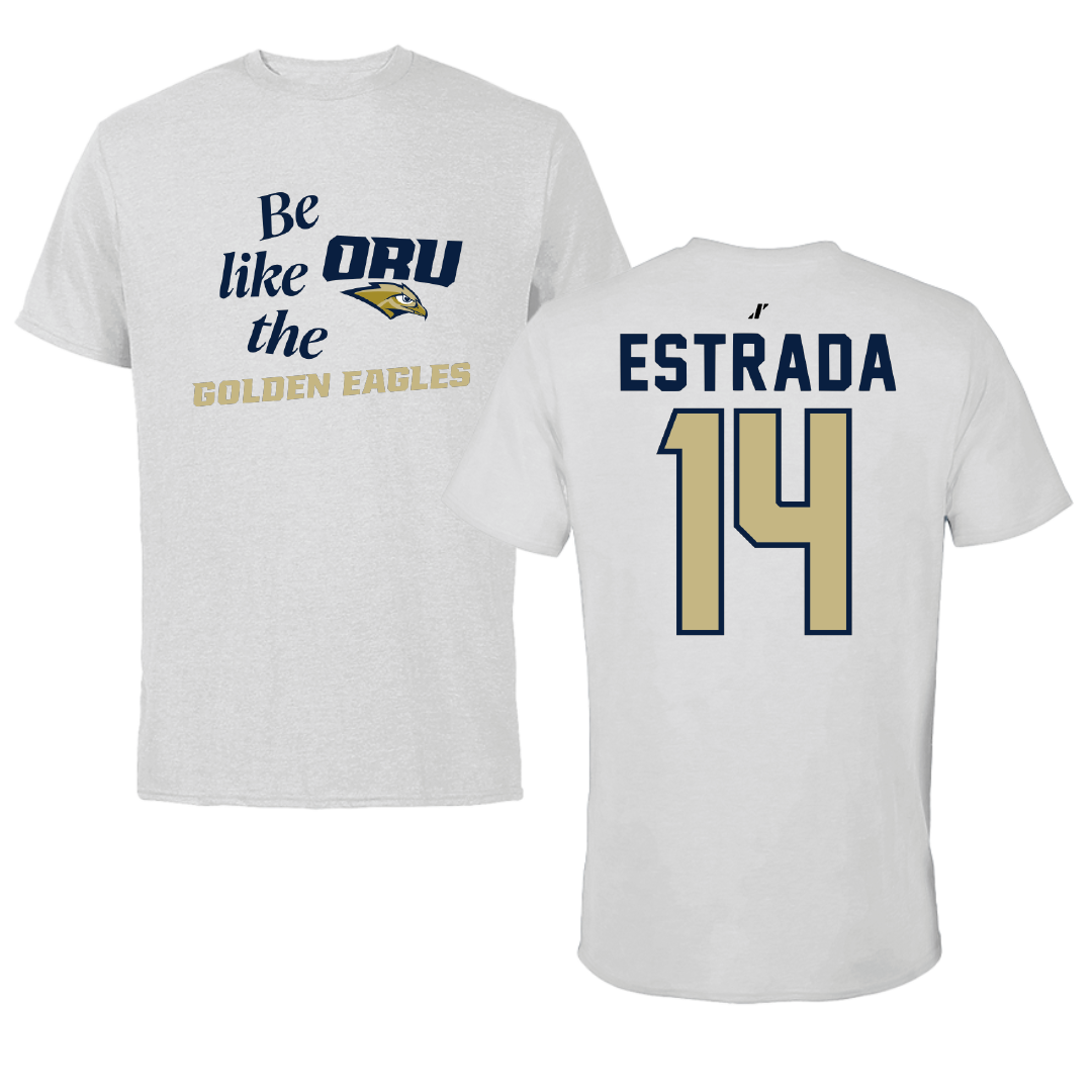 Oral Roberts University Soccer Light Gray Be Like Us Tee - #14 Jose Estrada