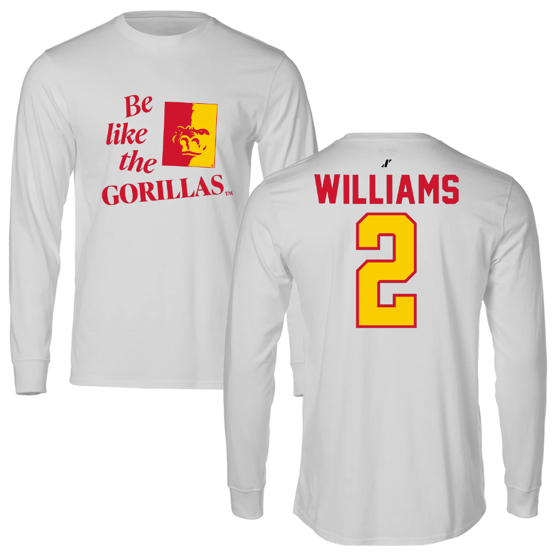 Pittsburg State University Baseball Light Gray Be Like Us Performance Long Sleeve - #2 Kadyn Williams