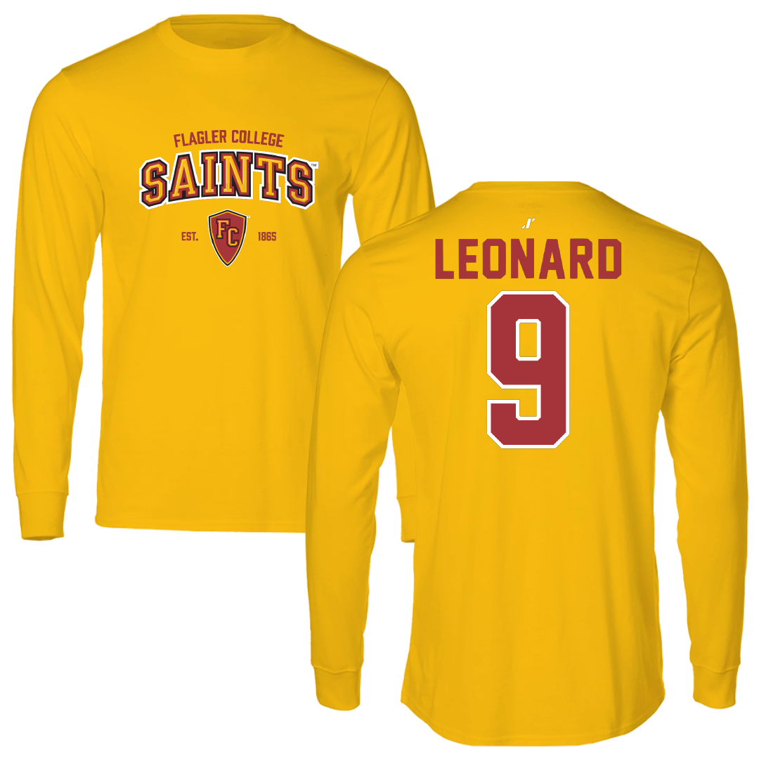 Flagler College Lacrosse Gold General Performance Long Sleeve - #9 Thomas Leonard
