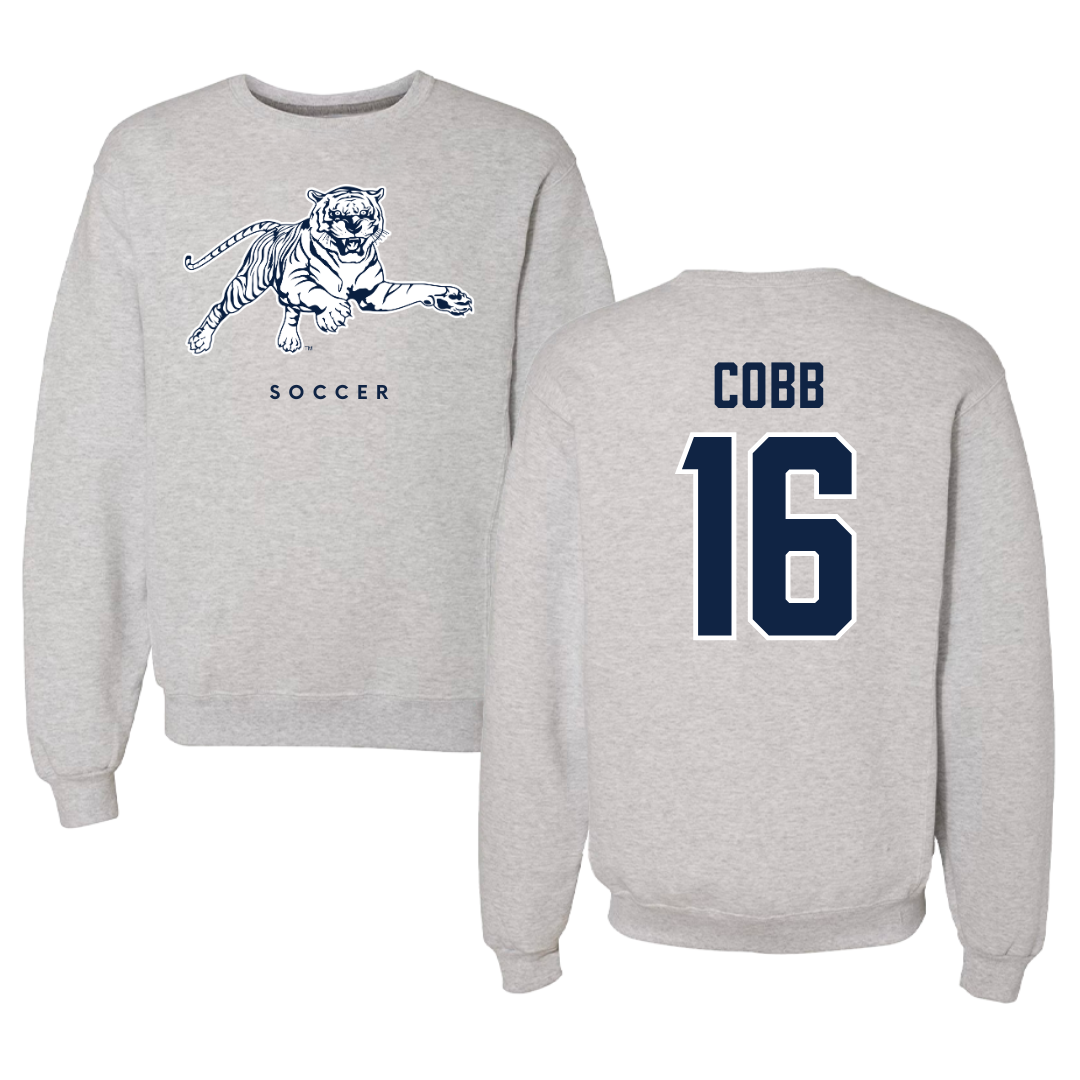 Jackson State University Soccer Gray Crewneck - #16 Olivia Cobb