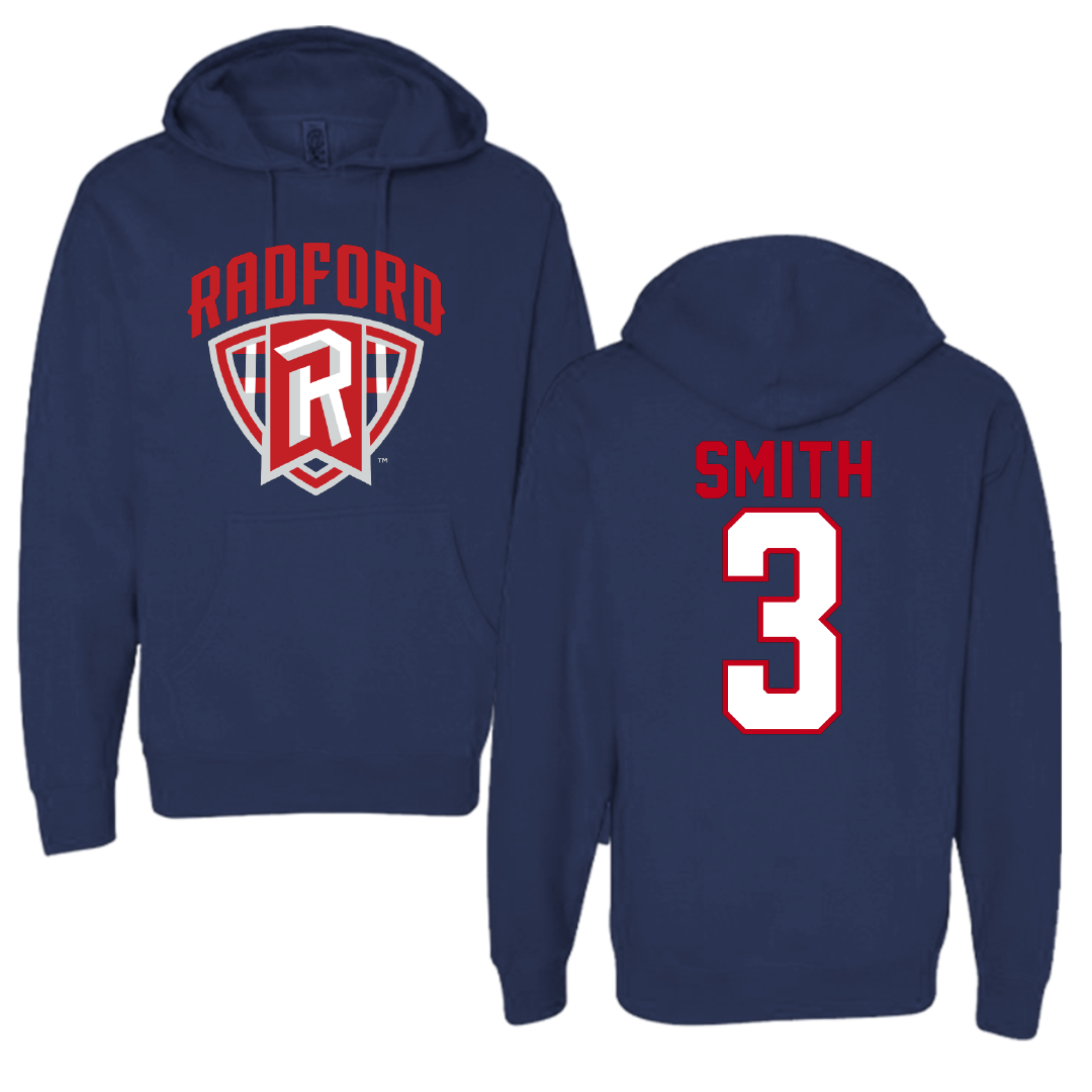 Radford University Soccer Navy Hoodie - #3 Morgen Smith