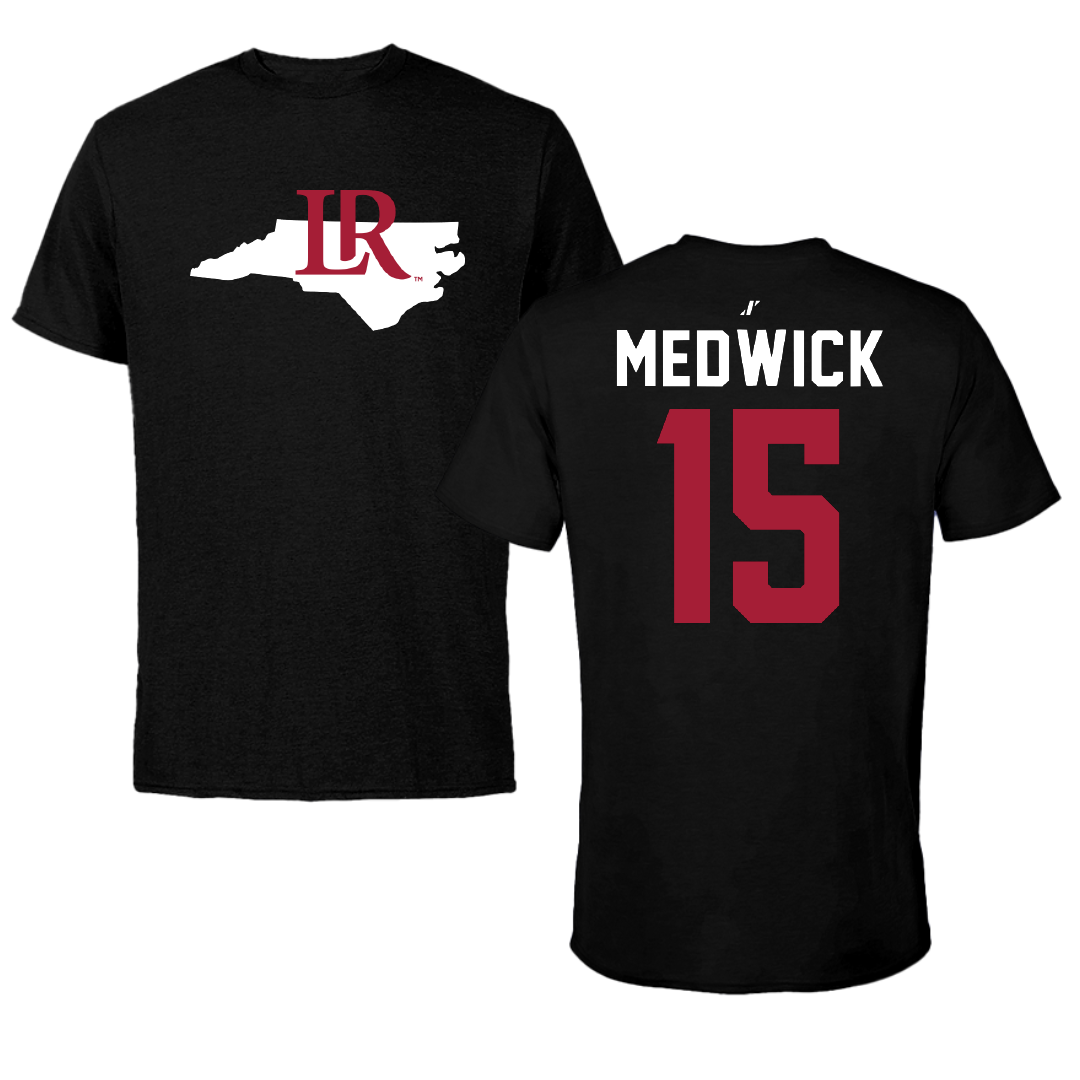 Lenoir-Rhyne University Lacrosse Black State Performance Tee - #15 Deacon Medwick