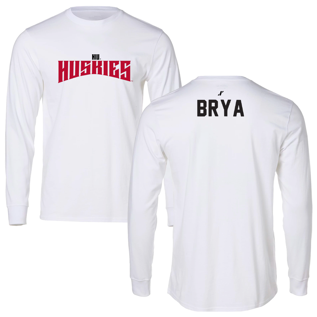 Northern Illinois University Wrestling White Classic Performance Long Sleeve - Jacob Brya