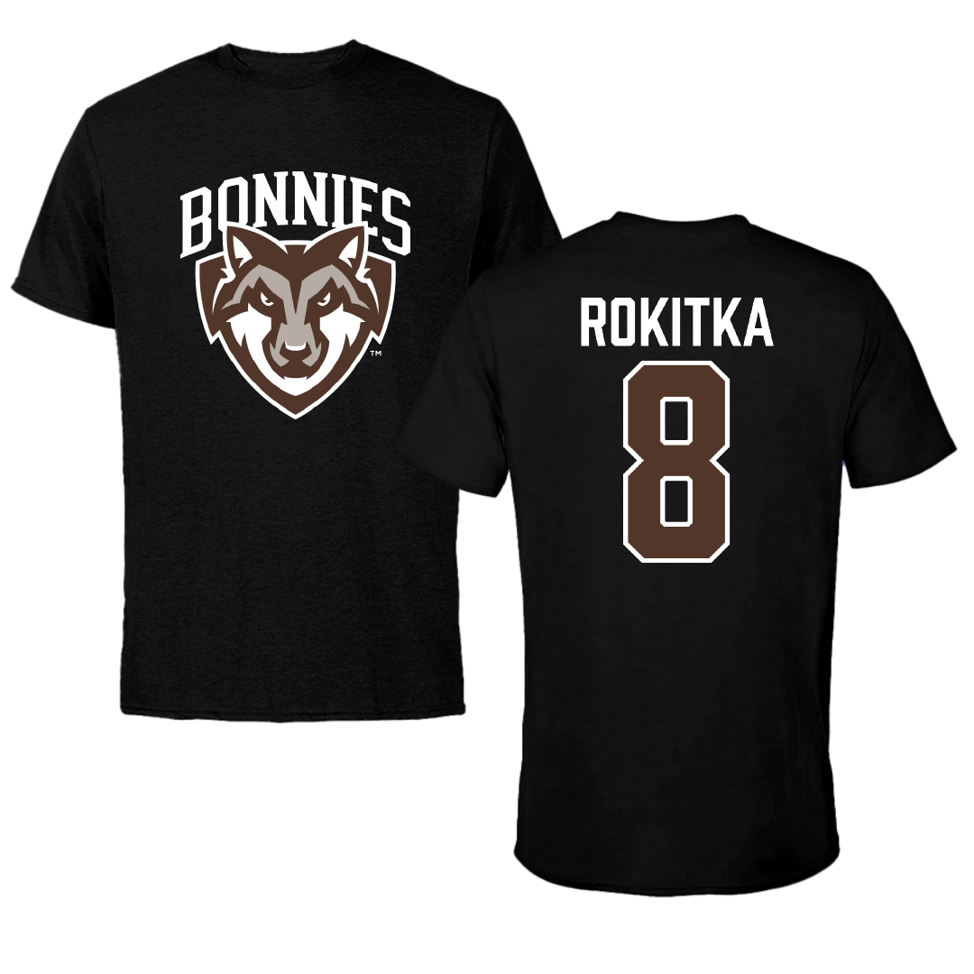 St. Bonaventure University Lacrosse Black Performance Tee - #8 Katelyn Rokitka