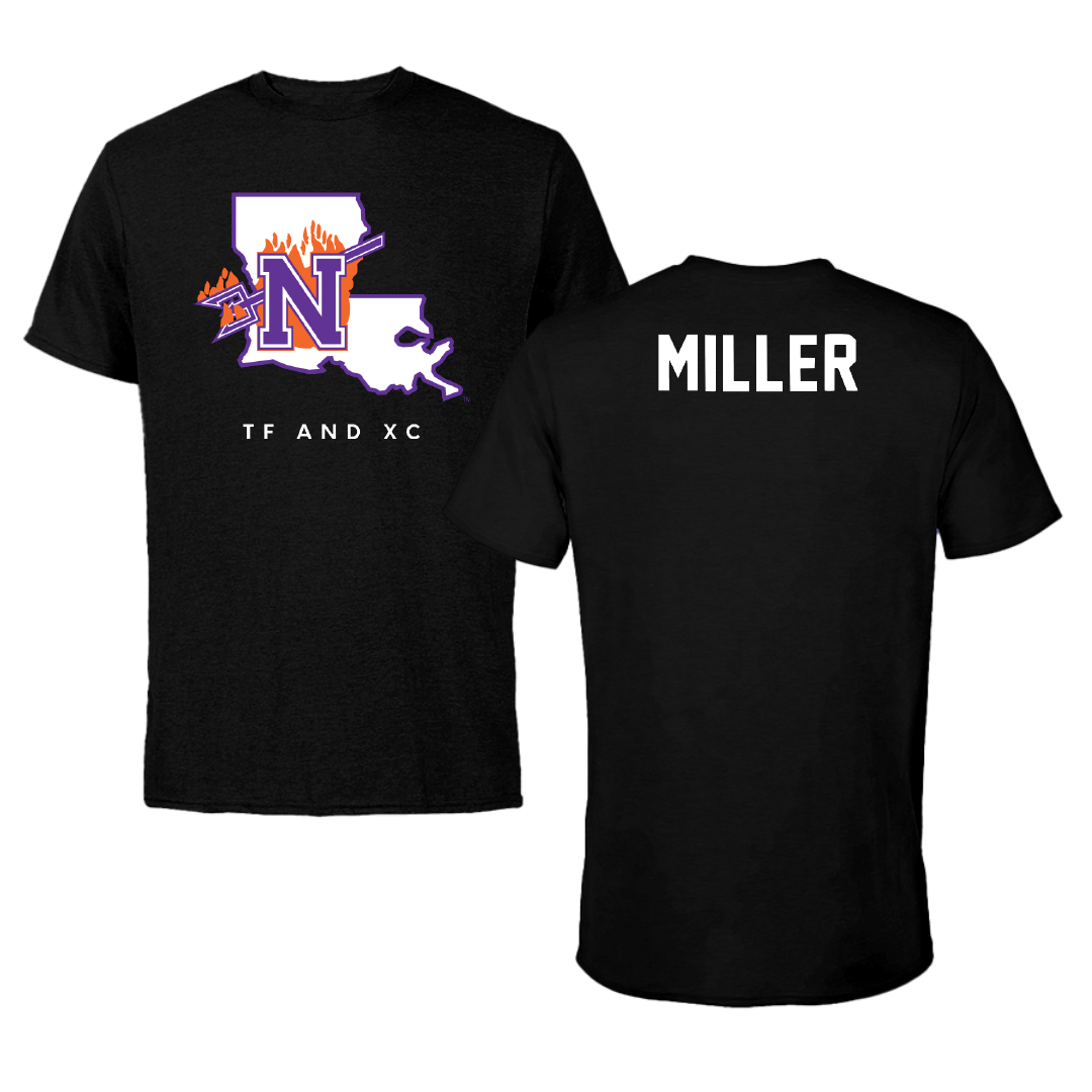 Northwestern State University TF and XC Black Block Tee - Emily Miller