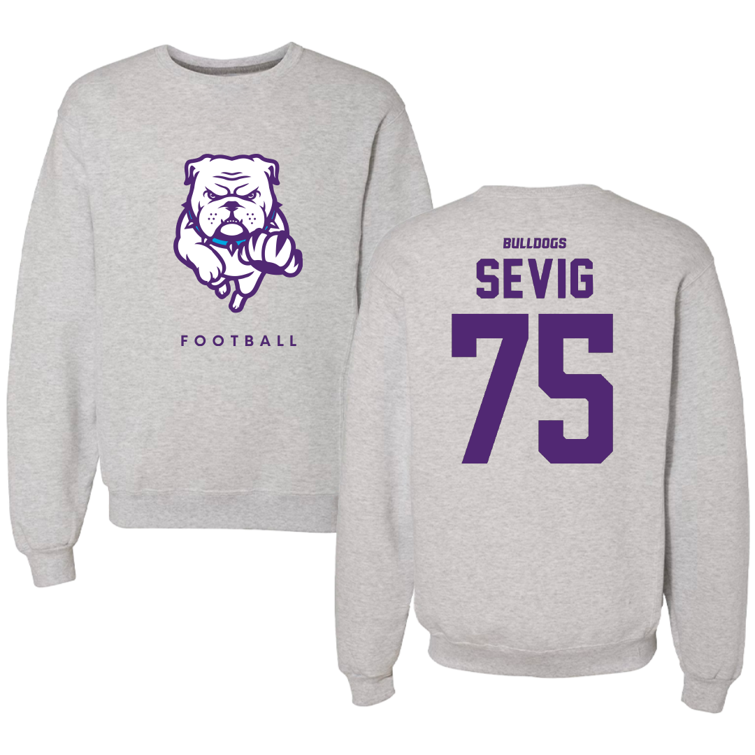 Truman State University Football Gray Crewneck - #75 Oliver Sevig