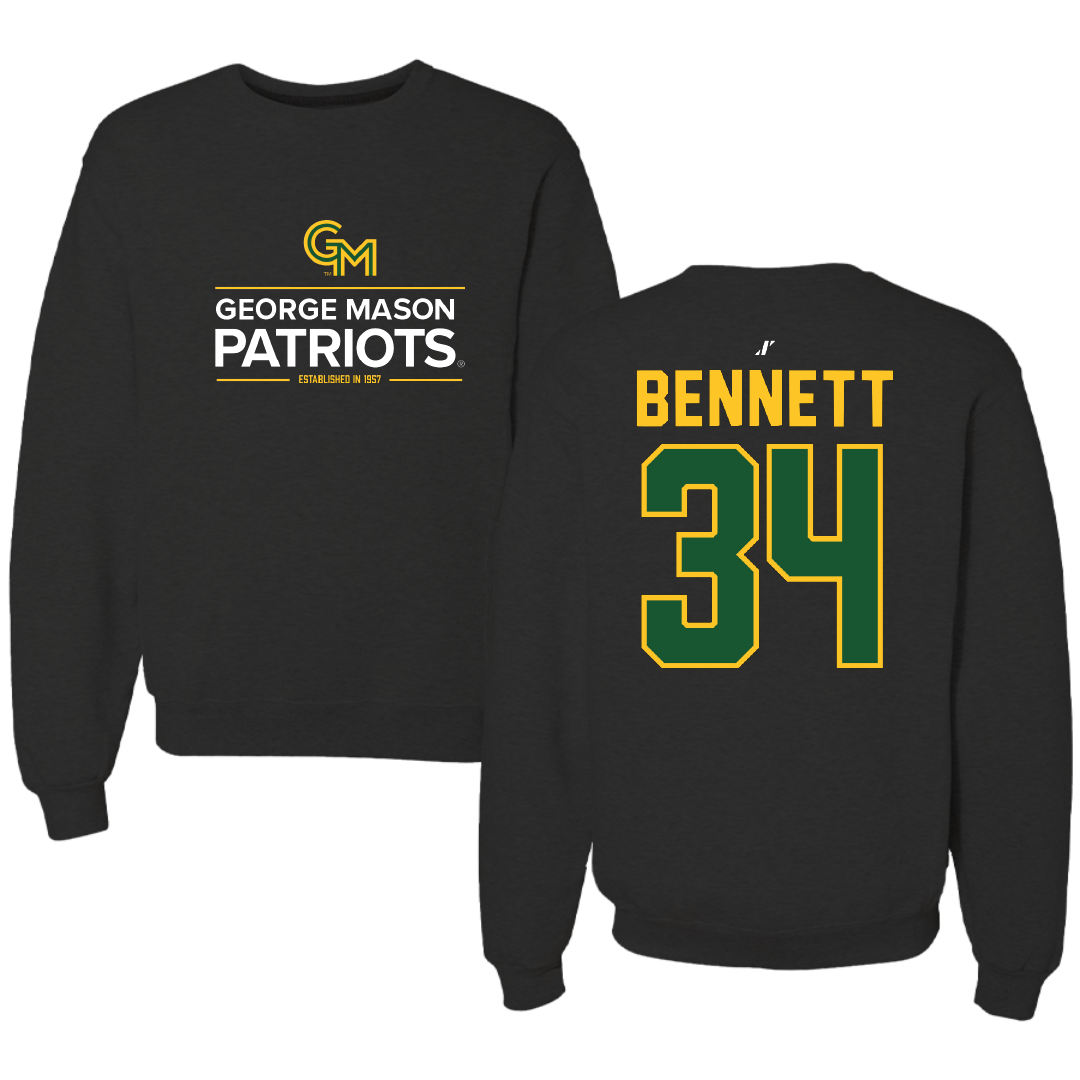 George Mason University Soccer Black General Crewneck - #34 Jazmine Bennett