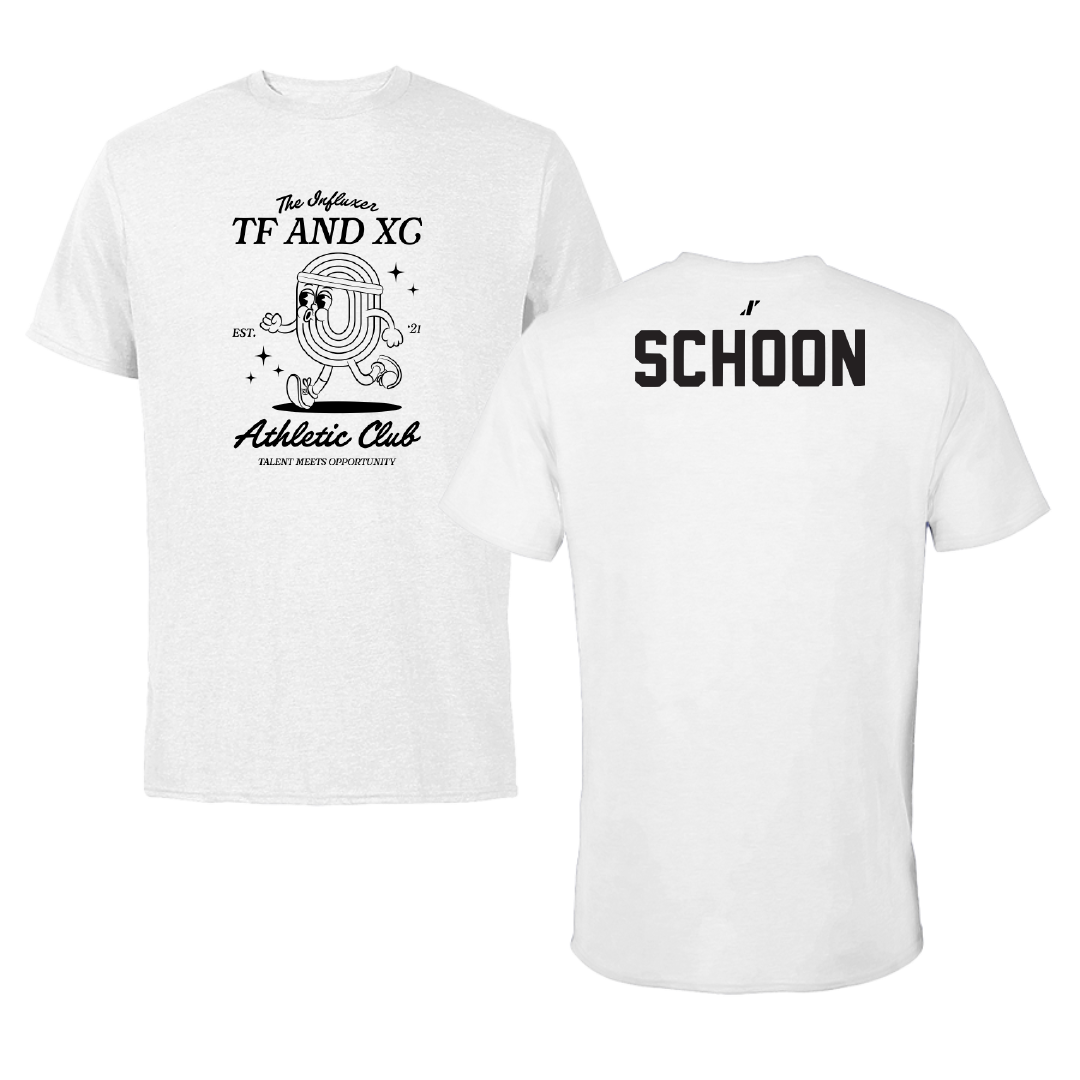 Track and Field White Influxer Athletic Club Tee - Sawyer Schoon