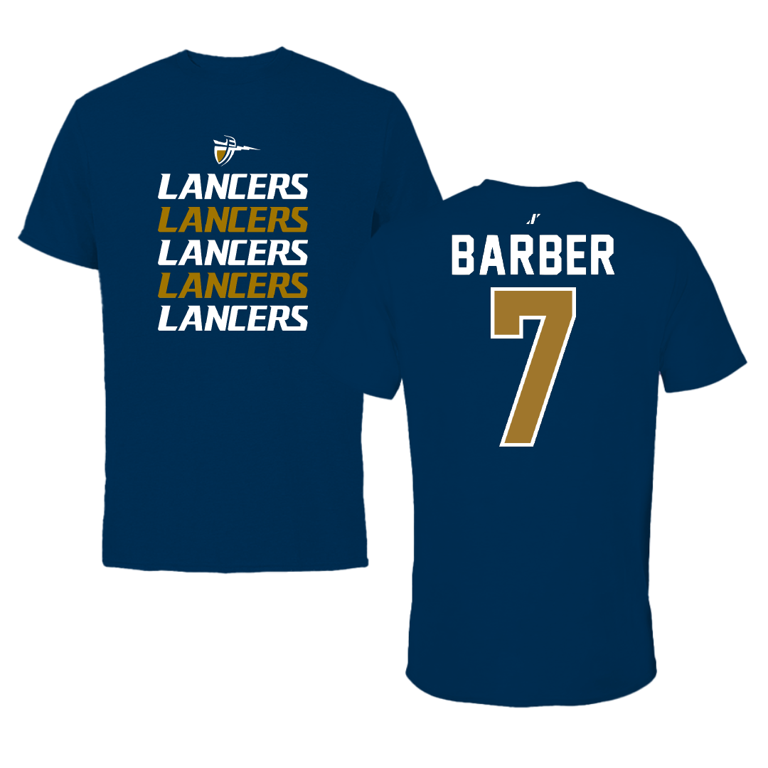 California Baptist University Volleyball Navy General Performance Tee - #7 Avery Barber