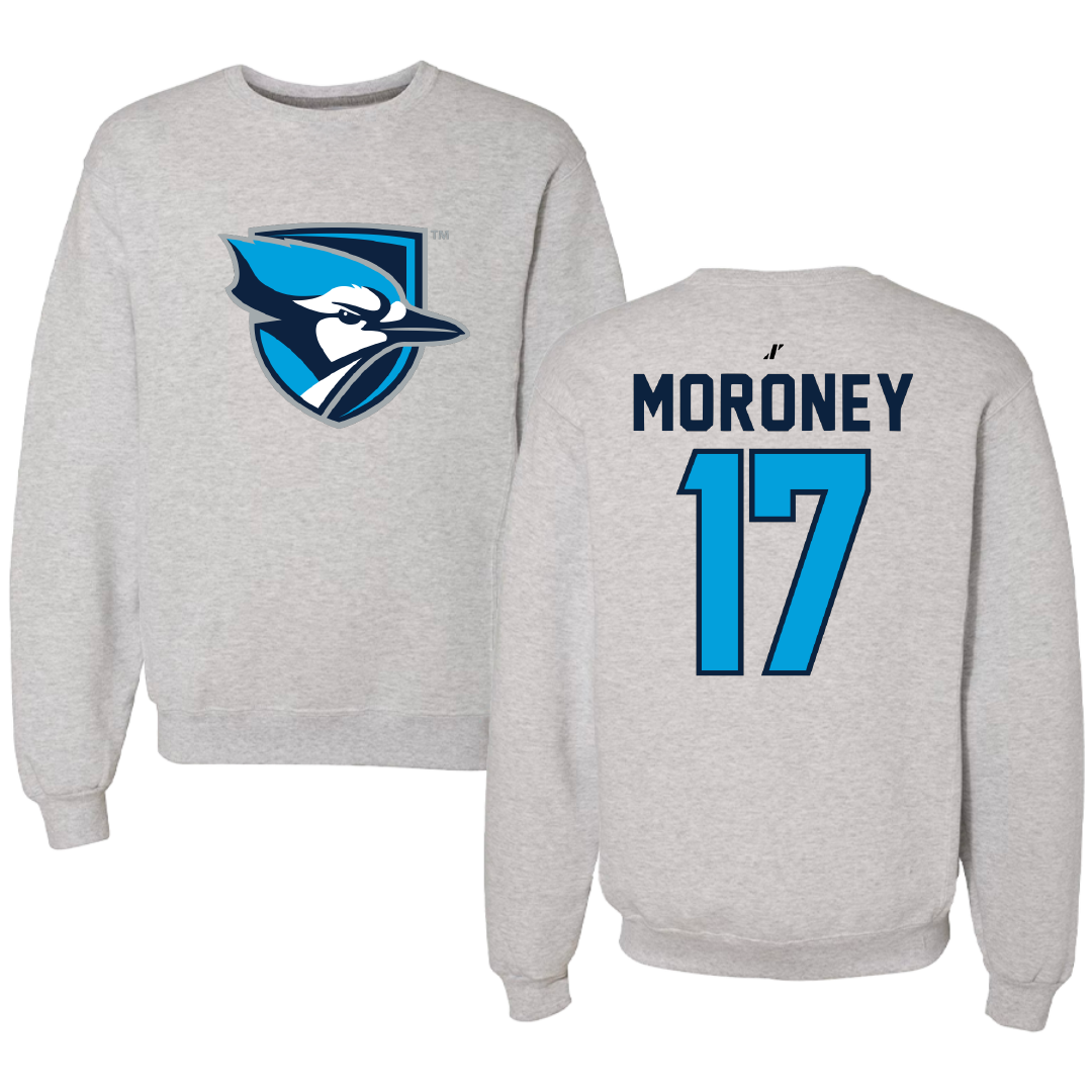 Elmhurst University Volleyball Light Gray Crewneck - #17 Peyton Moroney