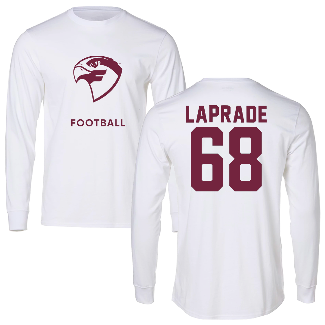 Fairmont State University Football White Long Sleeve - #68 Austin LaPrade
