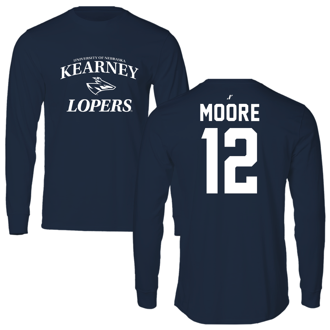 University of Nebraska at Kearney Basketball Navy General Performance Long Sleeve - #12 Samantha Moore