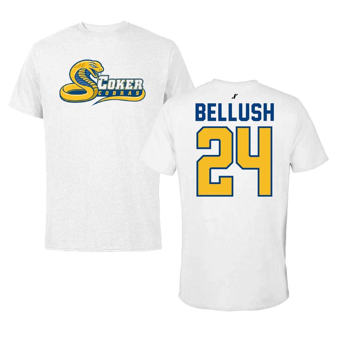 Coker University Acrobatics & Tumbling White Performance Tee - #24 Tanner Bellush