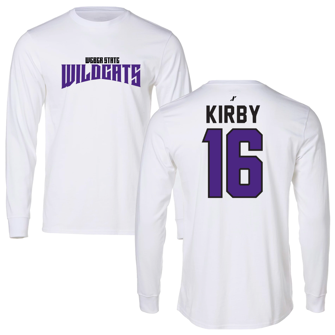 Weber State University Soccer White Classic Performance Long Sleeve - #16 Grace Kirby