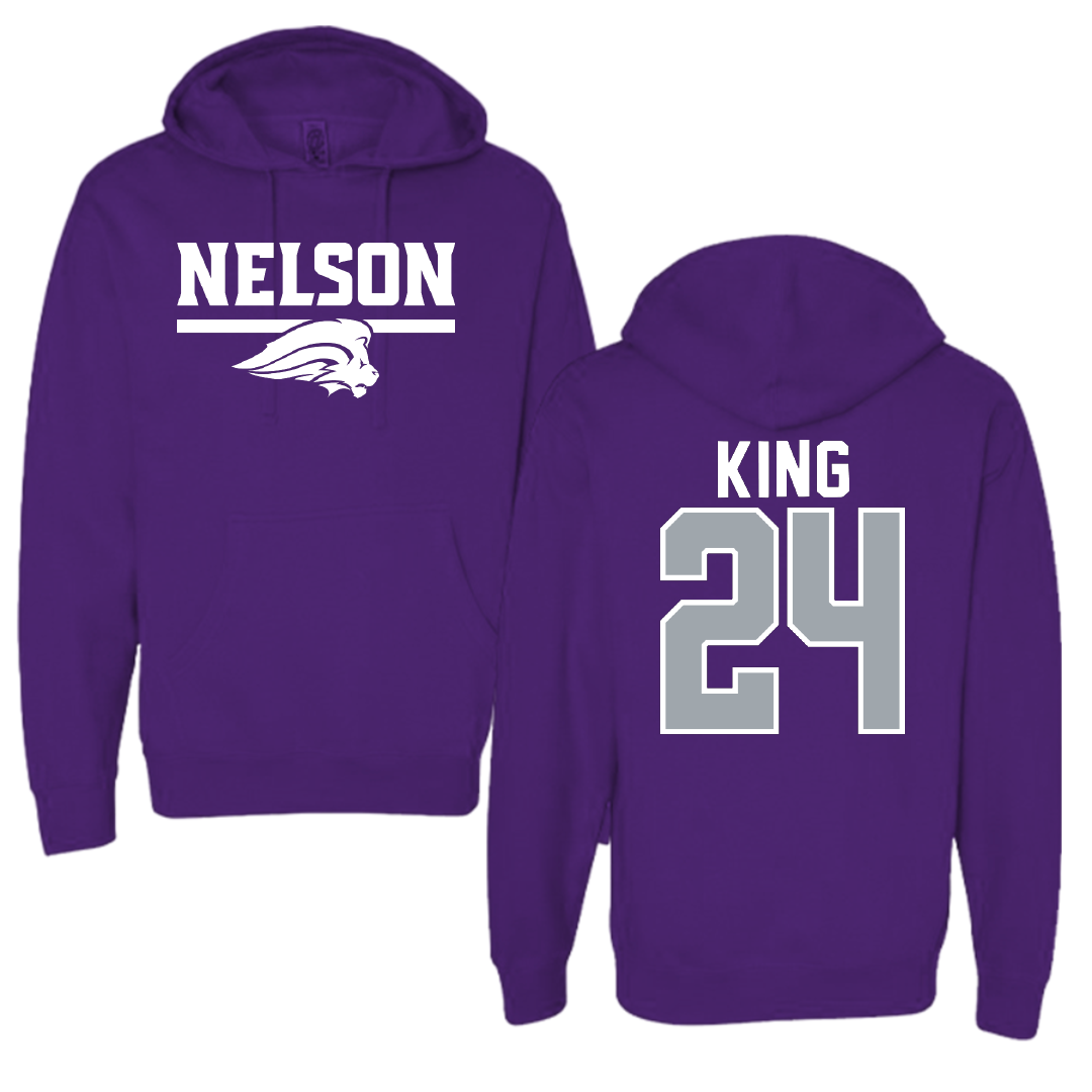 Nelson University Softball Purple Hoodie - #24 Juli King