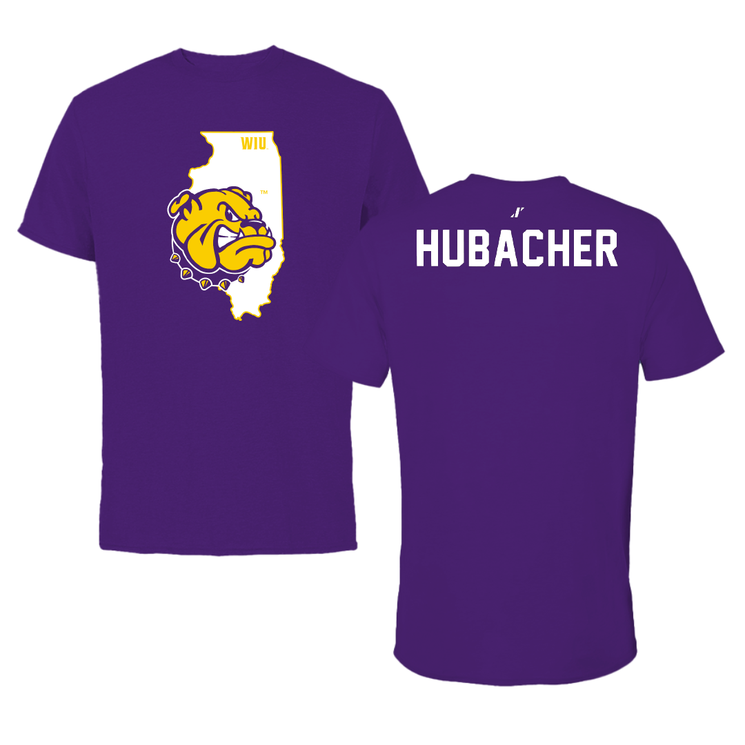Western Illinois University Golf Purple State Tee - Bayden Hubacher