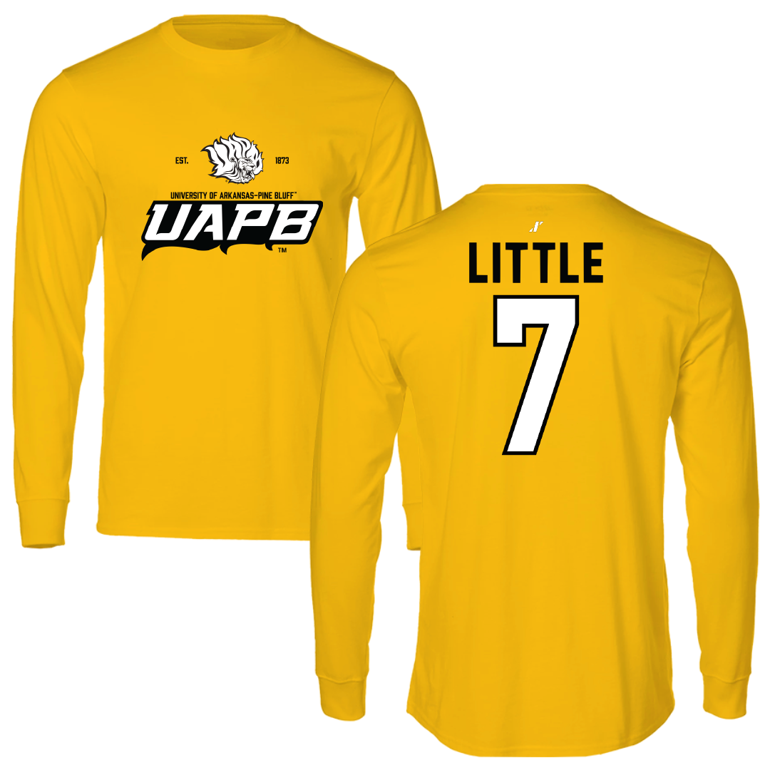 University of Arkansas-Pine Bluff Softball Gold General Performance Long Sleeve - #7 Brooklyn Little