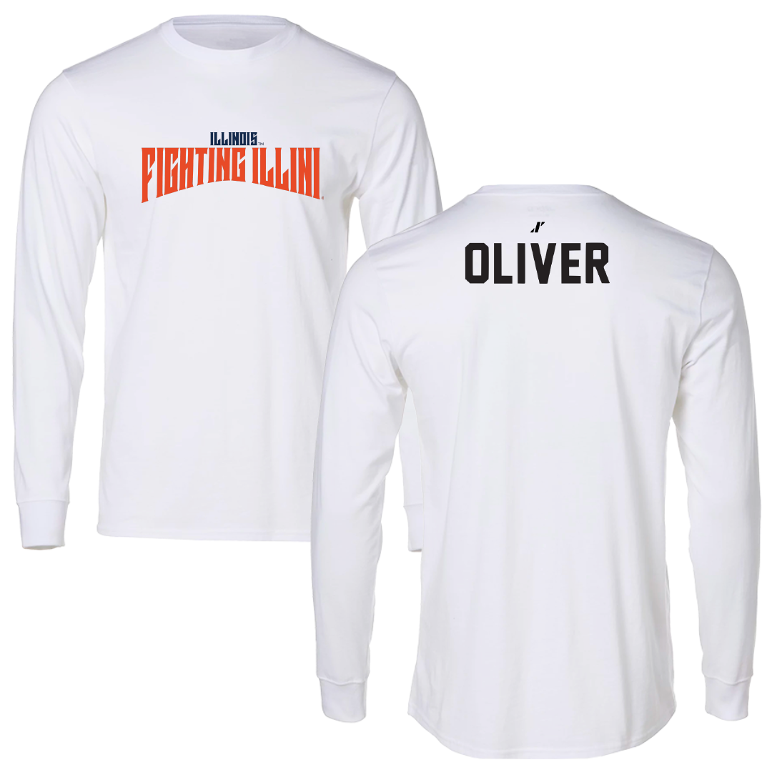 University of Illinois TF and XC White Classic Performance Long Sleeve - Ashley Oliver