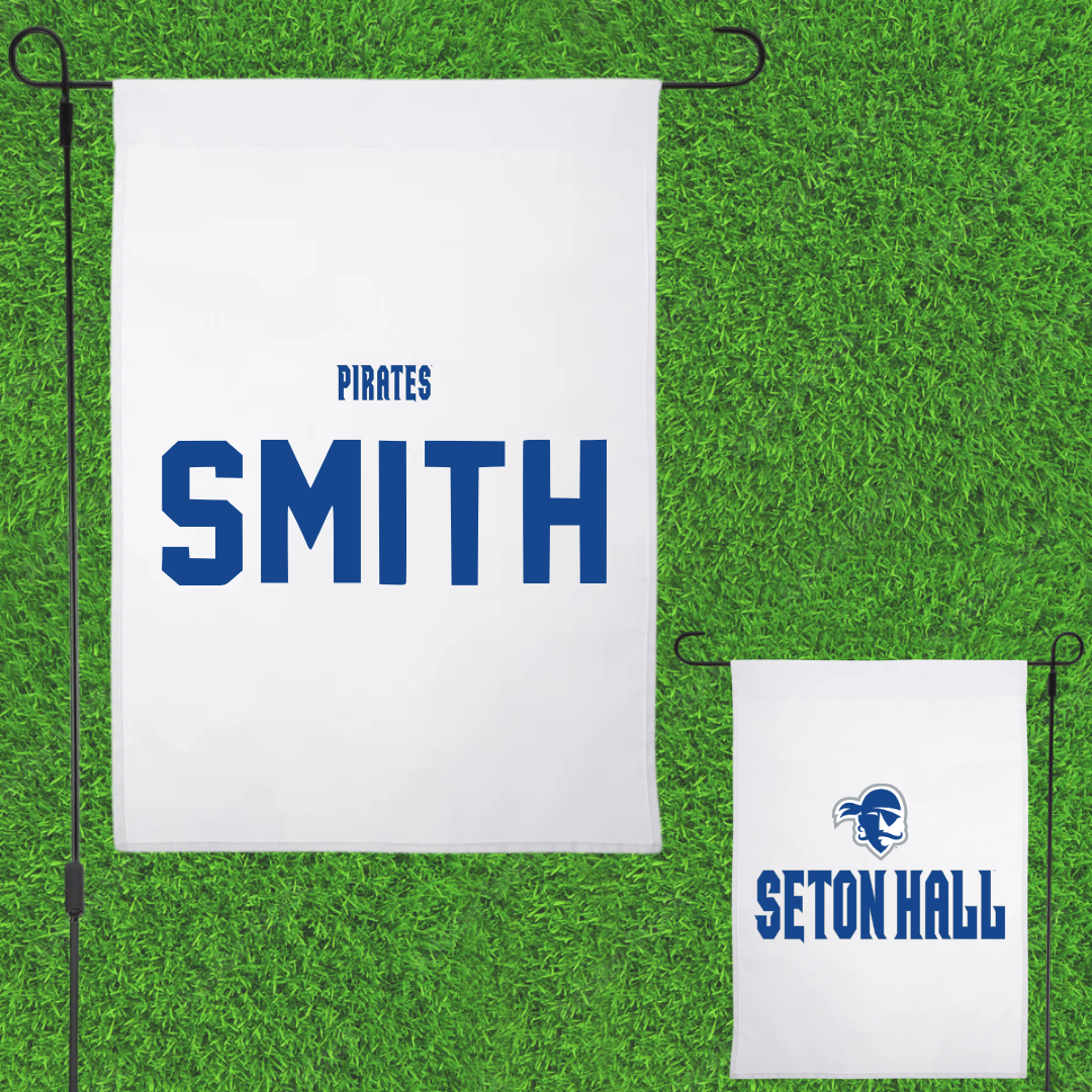Seton Hall University TF and XC White Garden Flag - Jack Smith