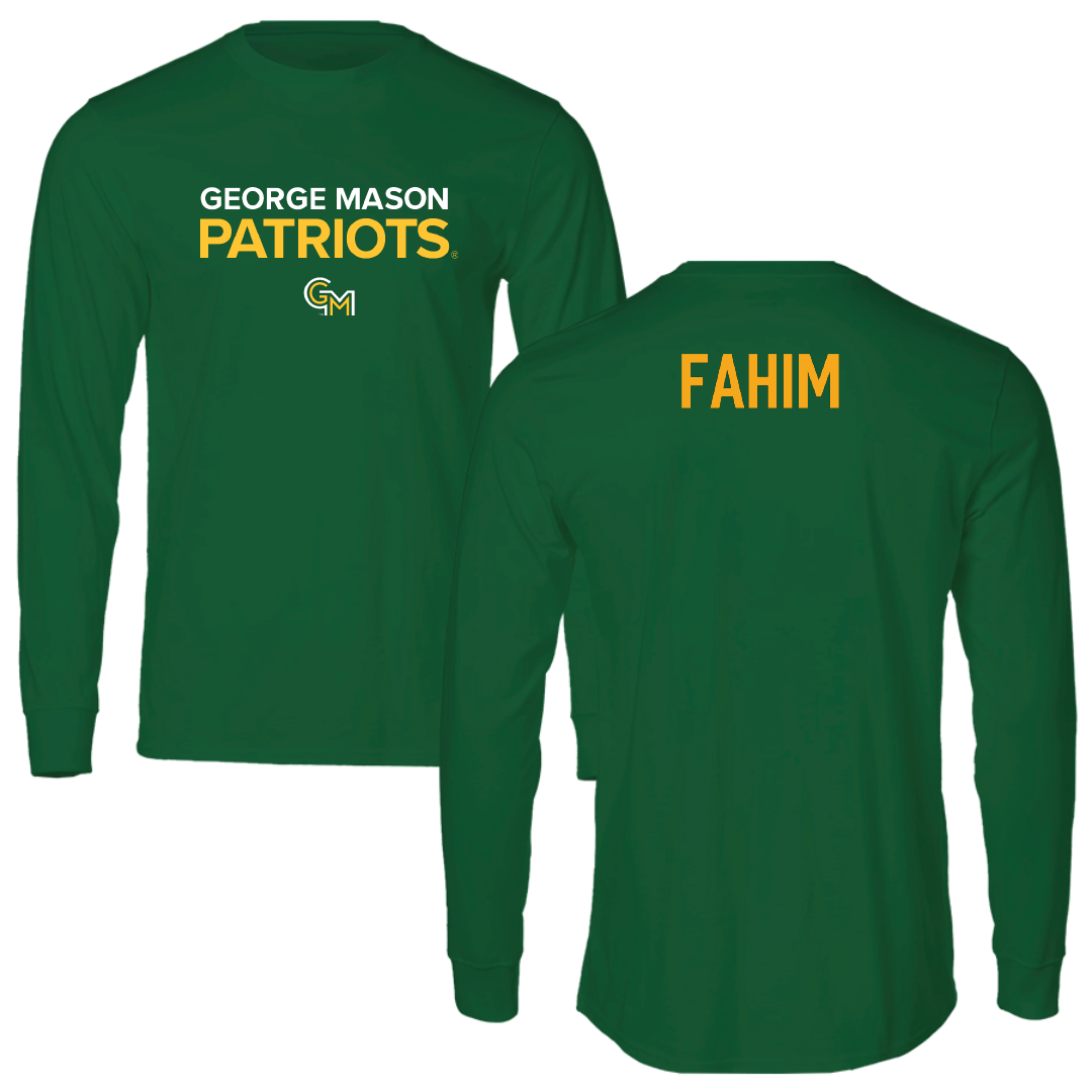 George Mason University Tennis Green Performance Long Sleeve - Zavan Fahim