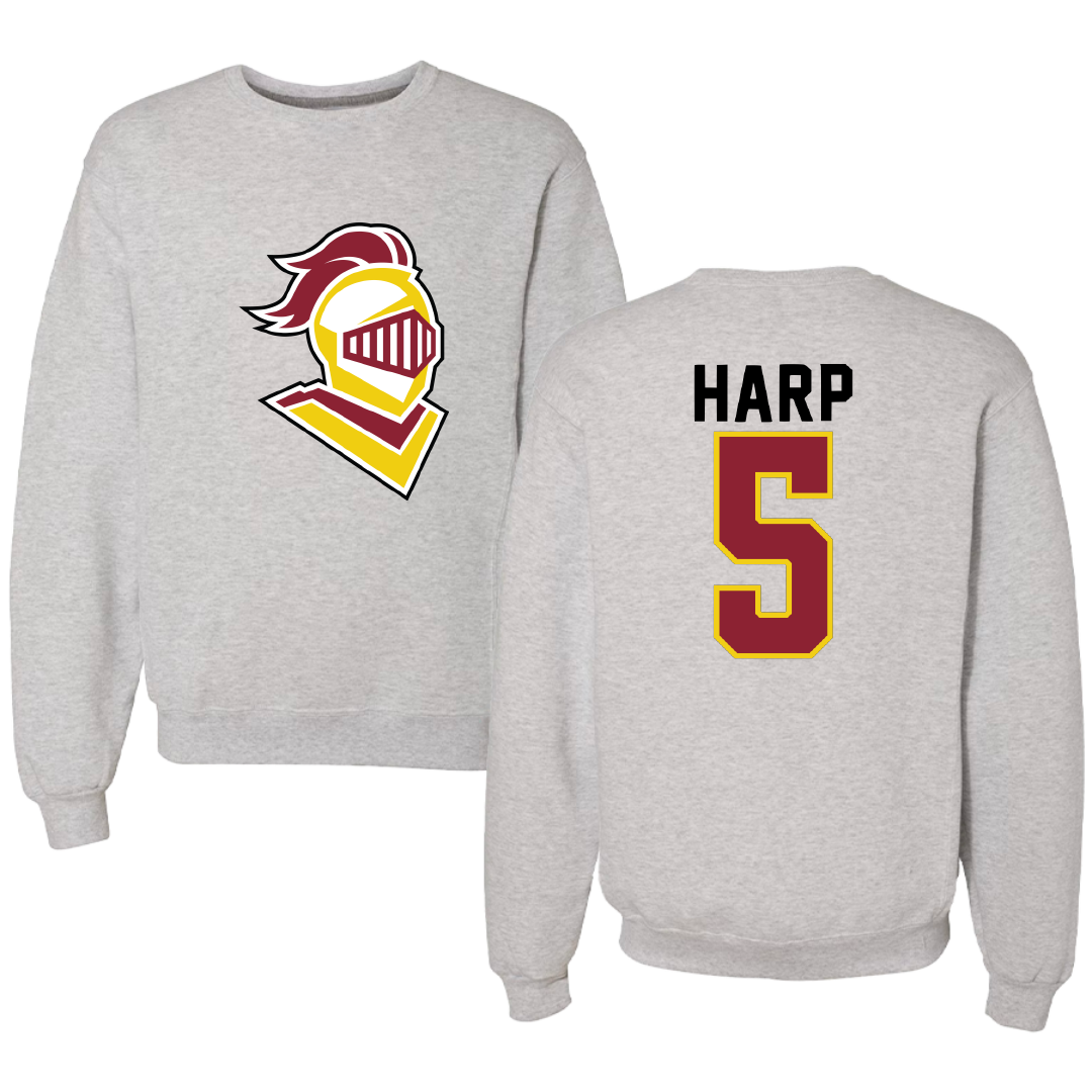 Calvin University Football Gray Crewneck - #5 Kenden Harp