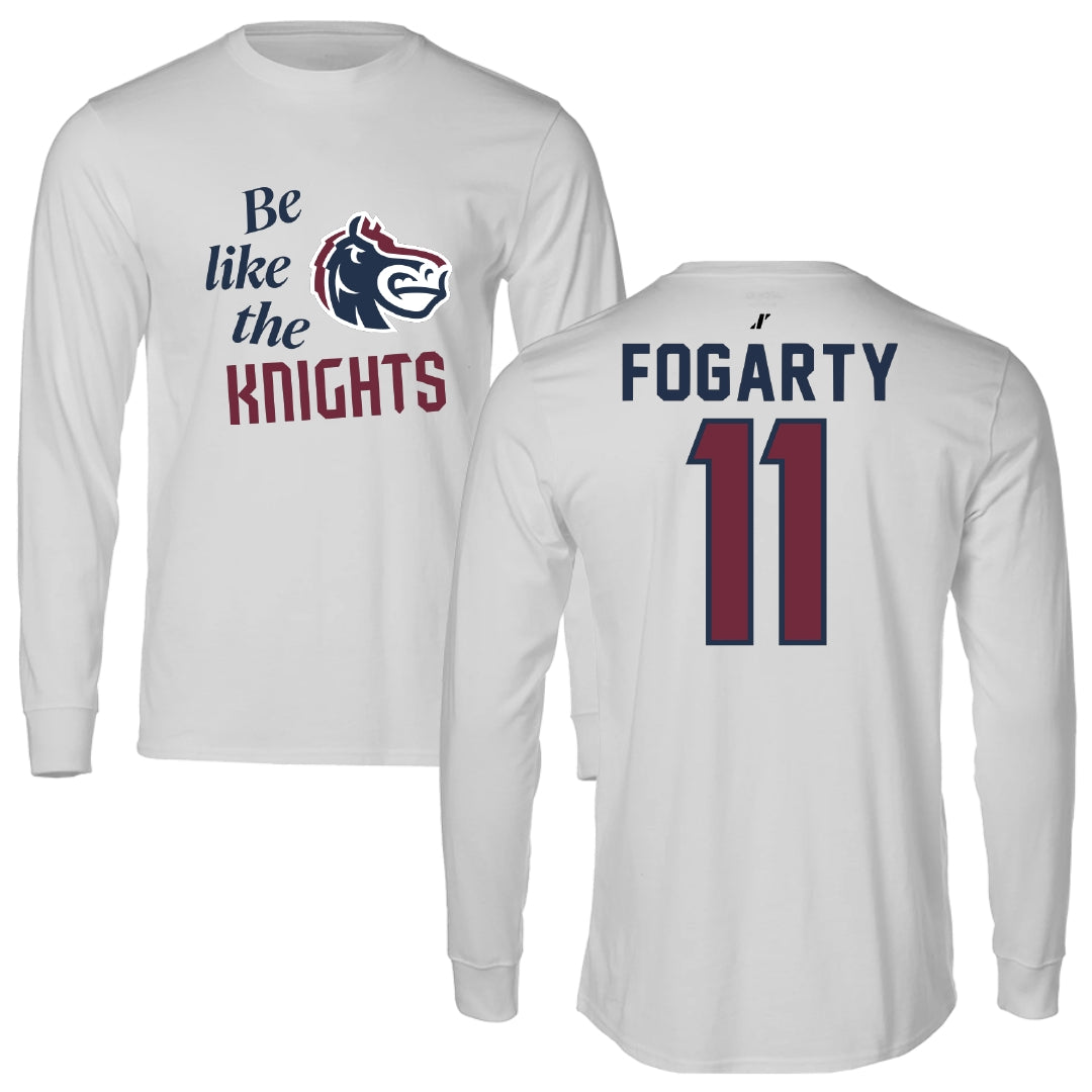 Fairleigh Dickinson University-Metropolitan Campus Bowling Light Gray Be Like Us Long Sleeve - #11 Emily Fogarty