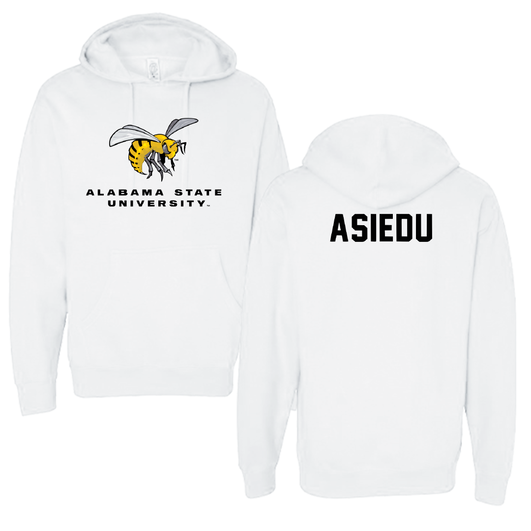 Alabama State University TF and XC White Block Hoodie - Noel Asiedu