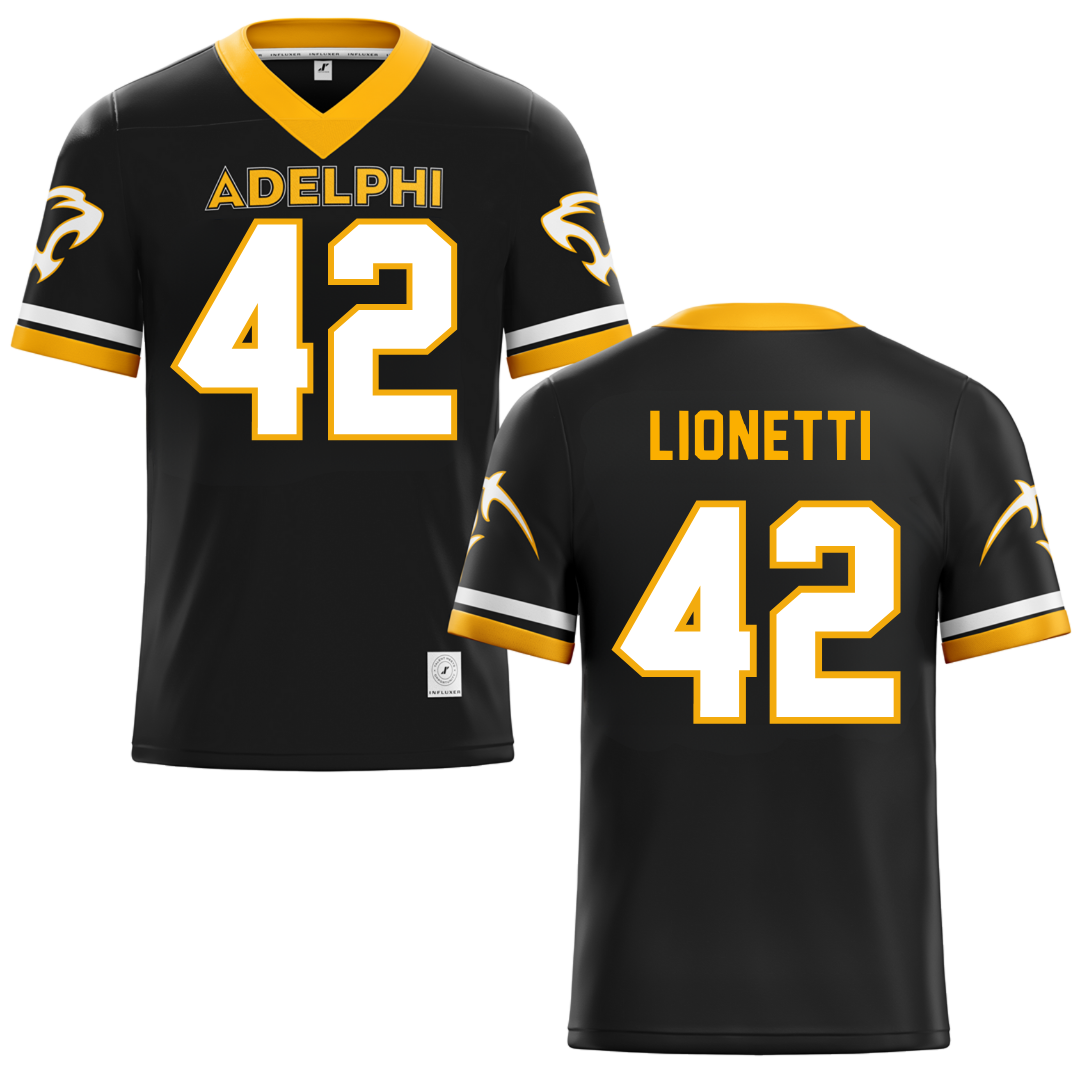 Adelphi University Black Lacrosse Jersey - #42 Sonny Lionetti