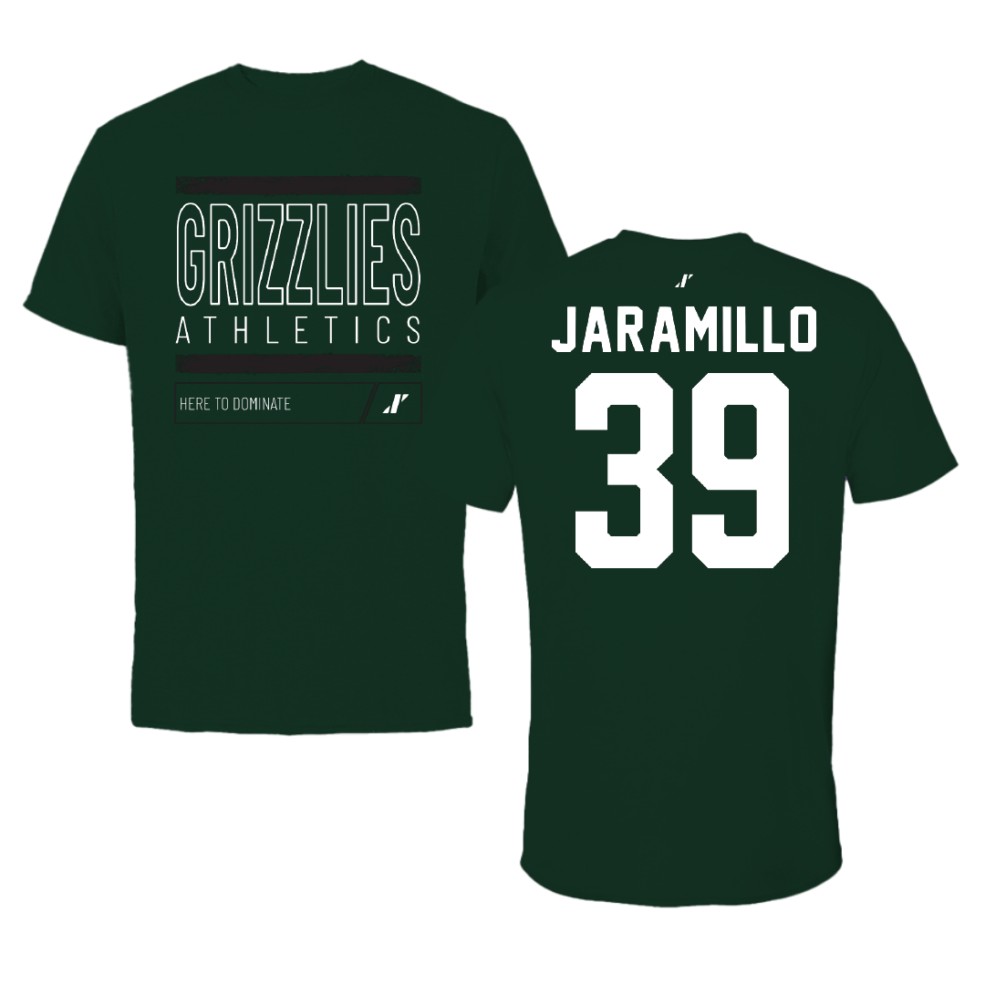 Adams State University Soccer Forest Green Dominate Performance Tee - #39 Cassandra Jaramillo