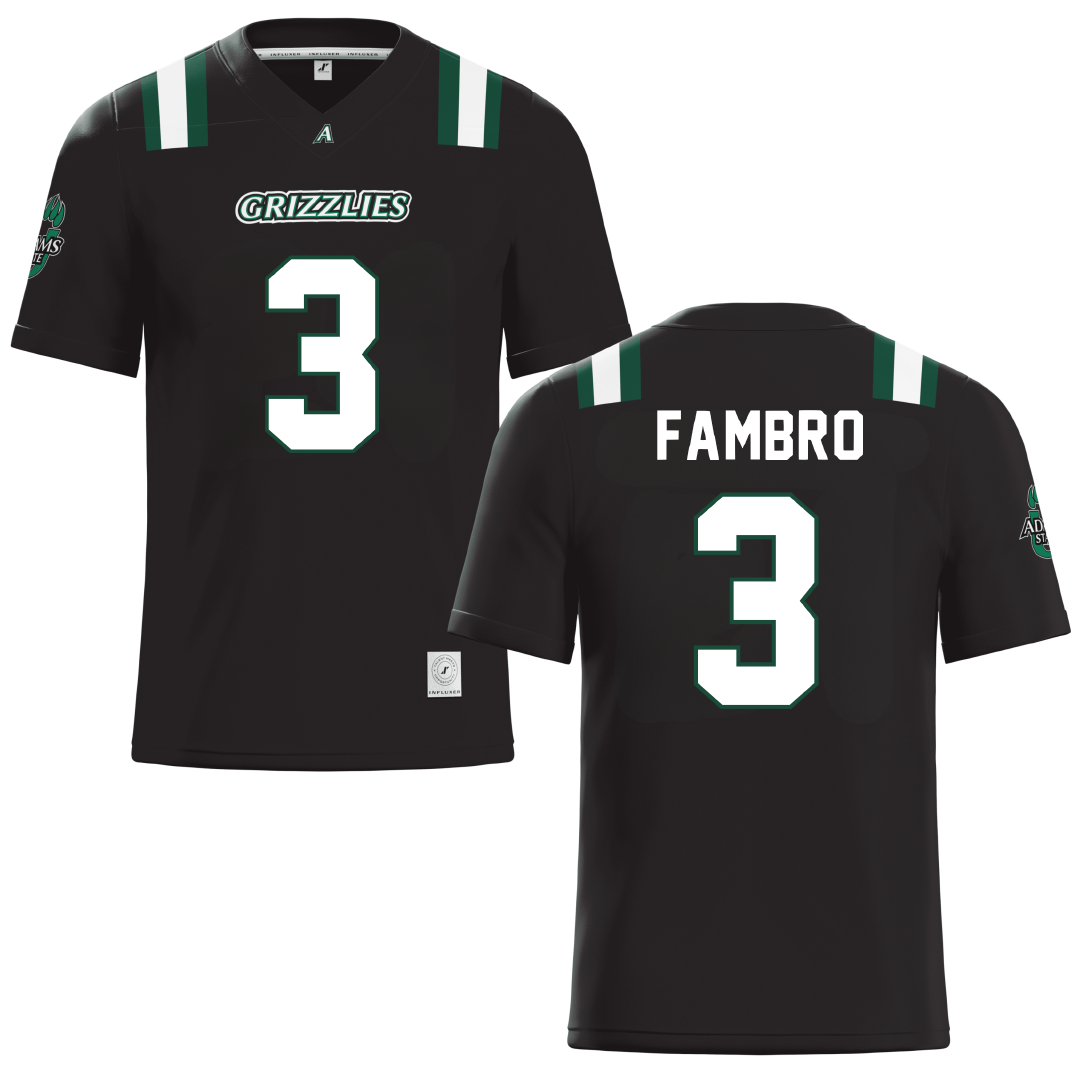 Adams State University Black Football Jersey - #3 Jadon Fambro