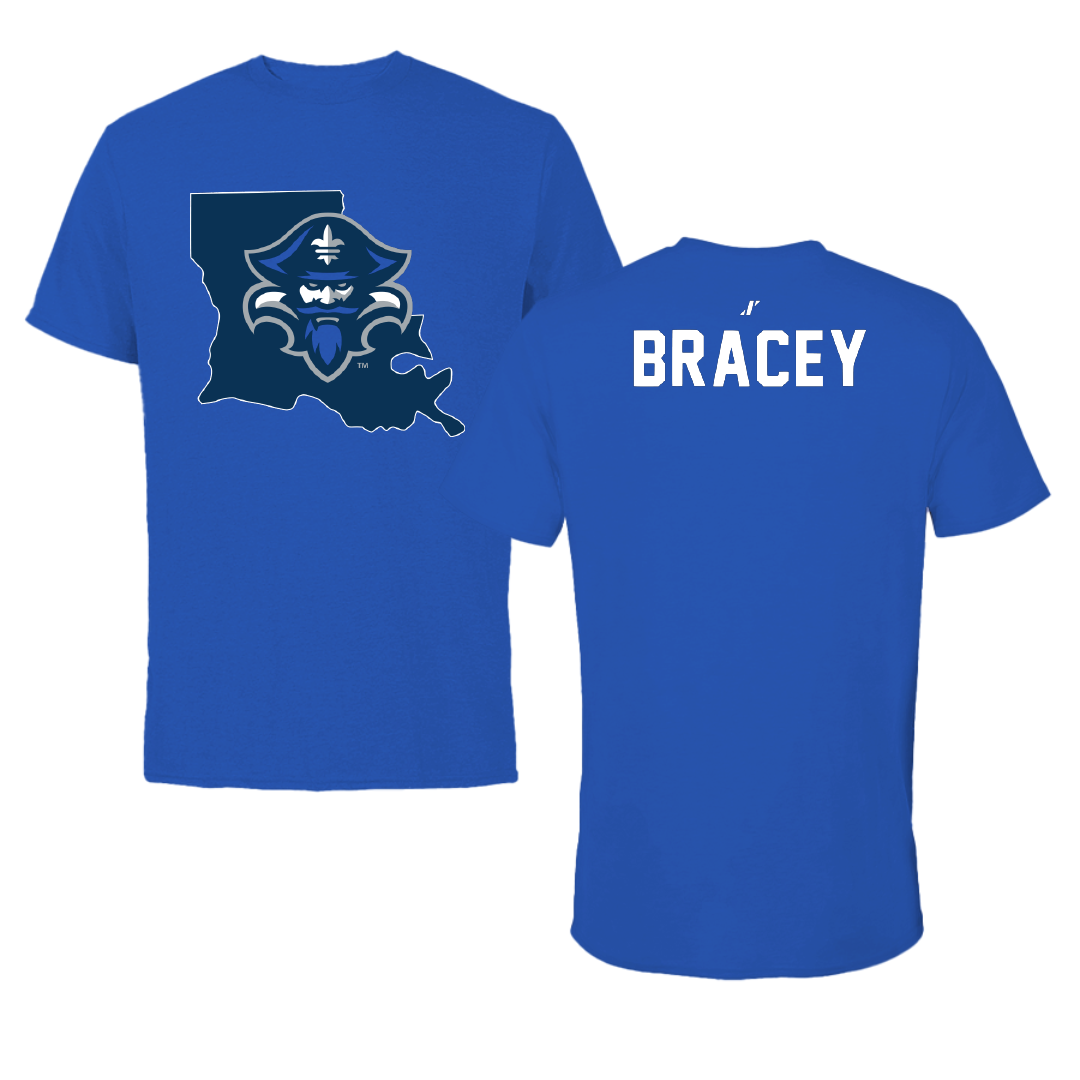 University of New Orleans TF and XC Blue State Tee - Trinity Bracey