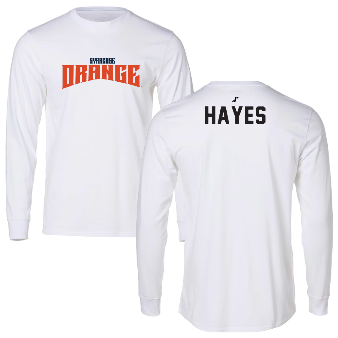 Syracuse University TF and XC White Classic Long Sleeve - Isaiah Hayes