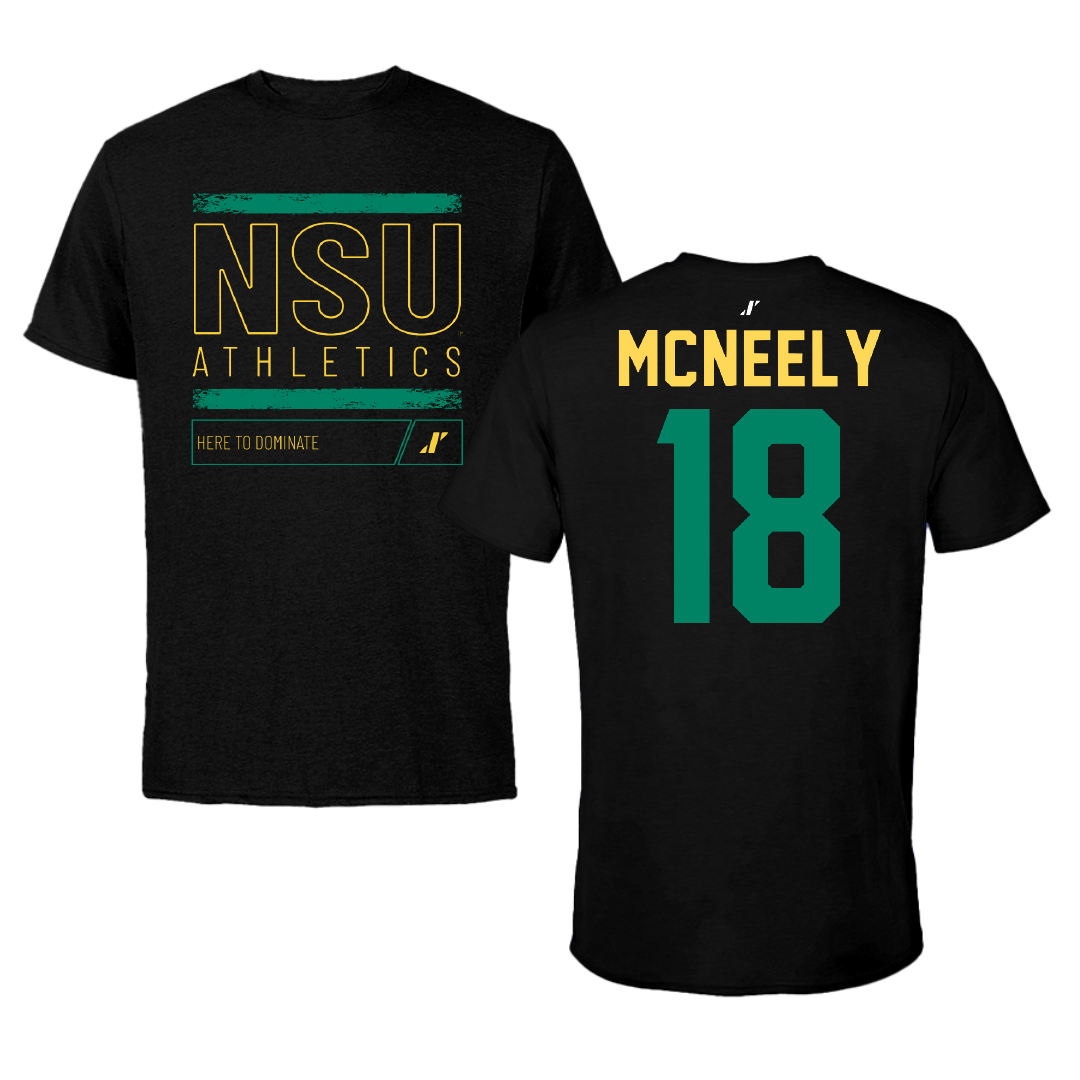 Norfolk State University Baseball Black Dominate Tee - #18 Zion McNeely