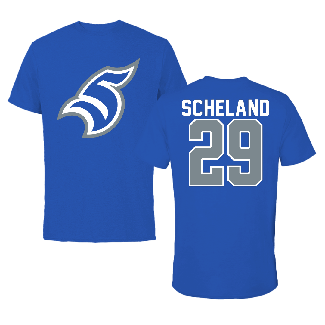 Thomas More University Lacrosse Blue Tee - #29 Hannah Scheland