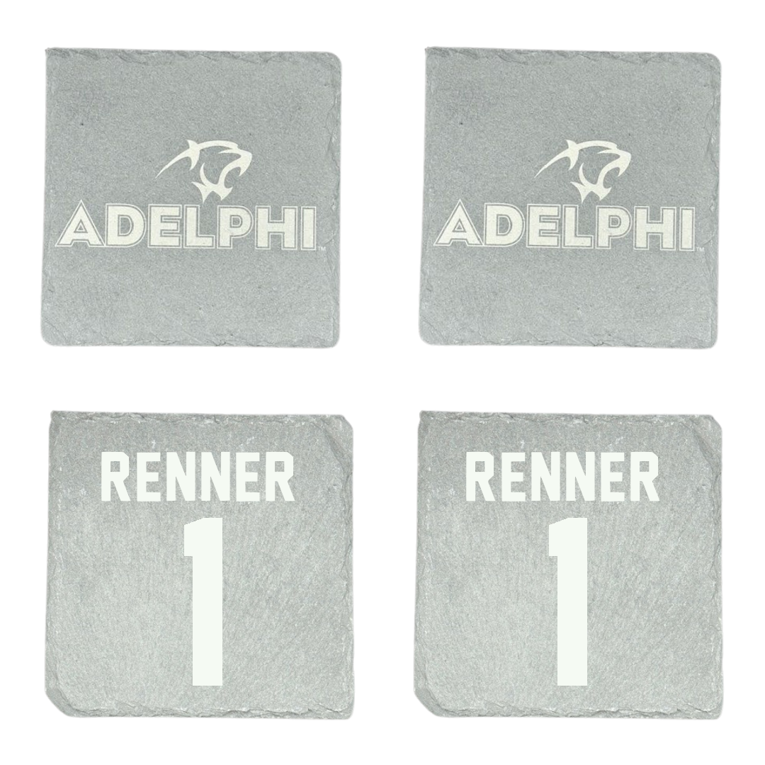 Adelphi University Lacrosse Stone Coaster (4 Pack)  - #1 Dylan Renner