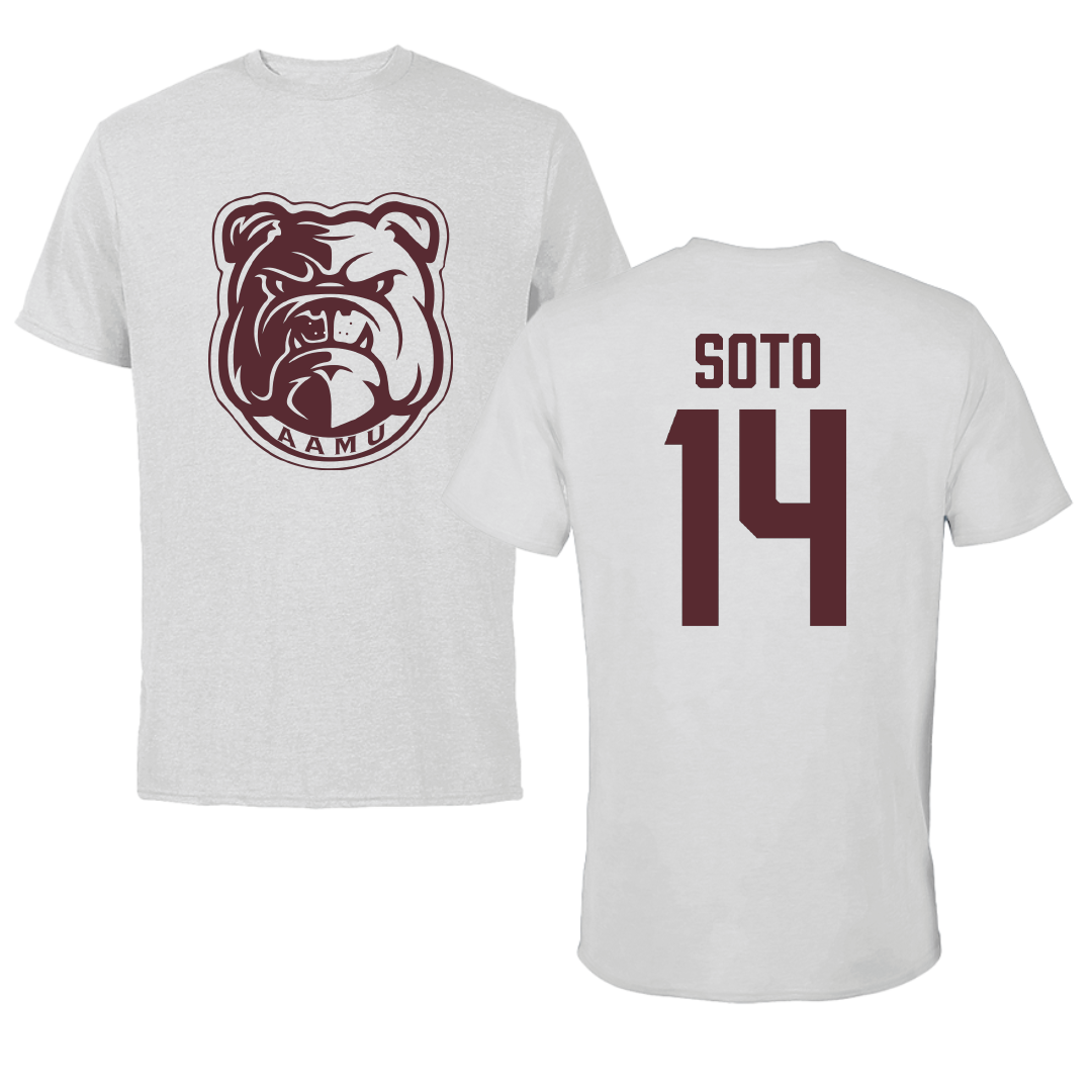 Alabama A&M University Baseball Light Gray Performance Tee - #14 Christian Soto