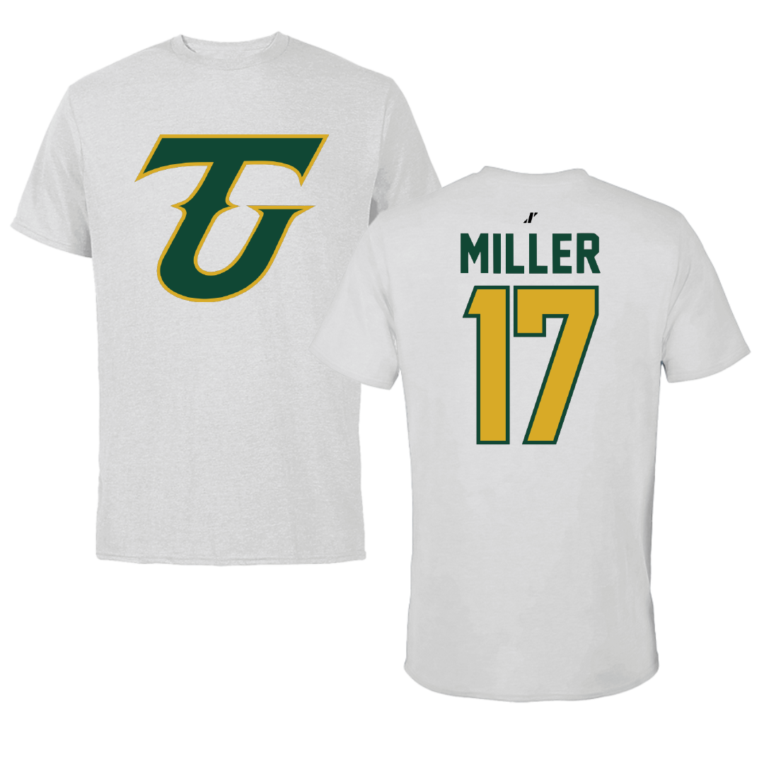 Tiffin University Lacrosse Light Gray Performance Tee - #17 Oliver Miller