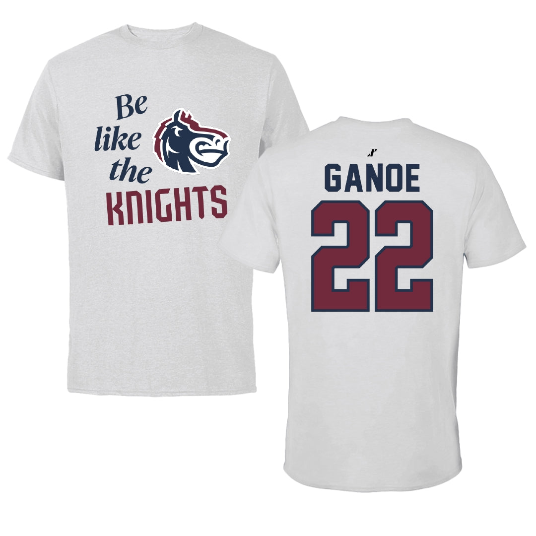 Fairleigh Dickinson University-Metropolitan Campus Volleyball Light Gray Be Like Us Performance Tee - #22 Kyndal Ganoe