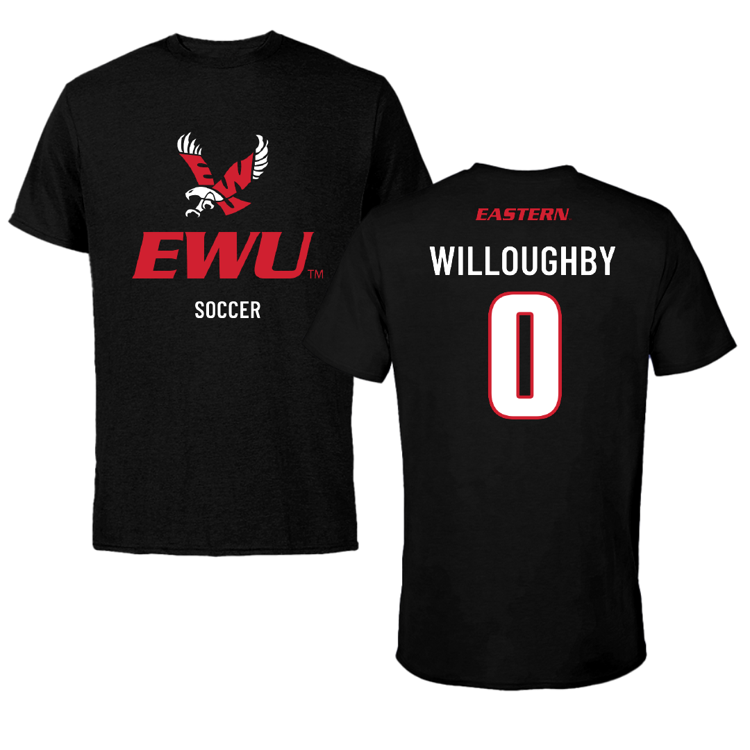 Eastern Washington University Soccer Black EWU Performance Tee - #0 Kamryn Willoughby