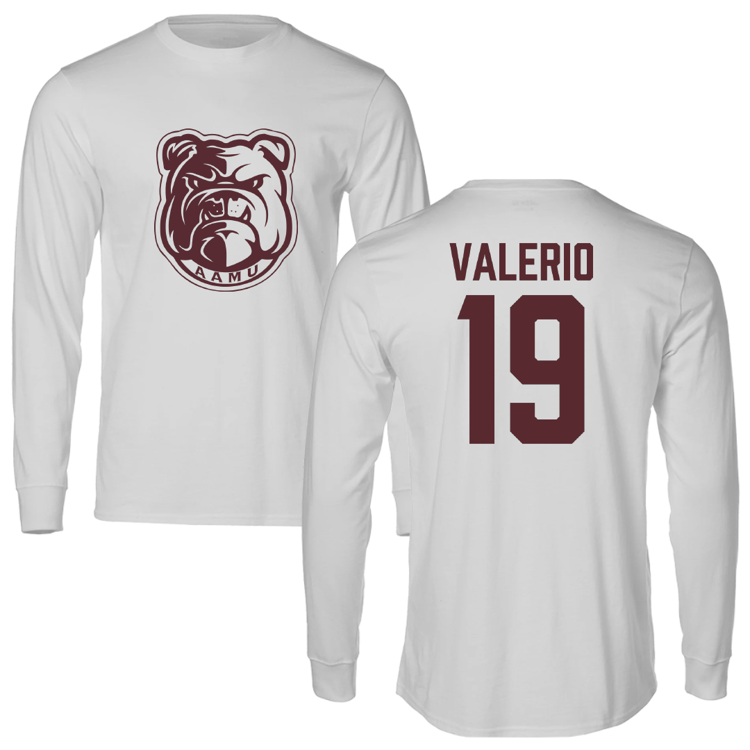 Alabama A&M University Baseball Light Gray Performance Long Sleeve - #19 Jose Valerio