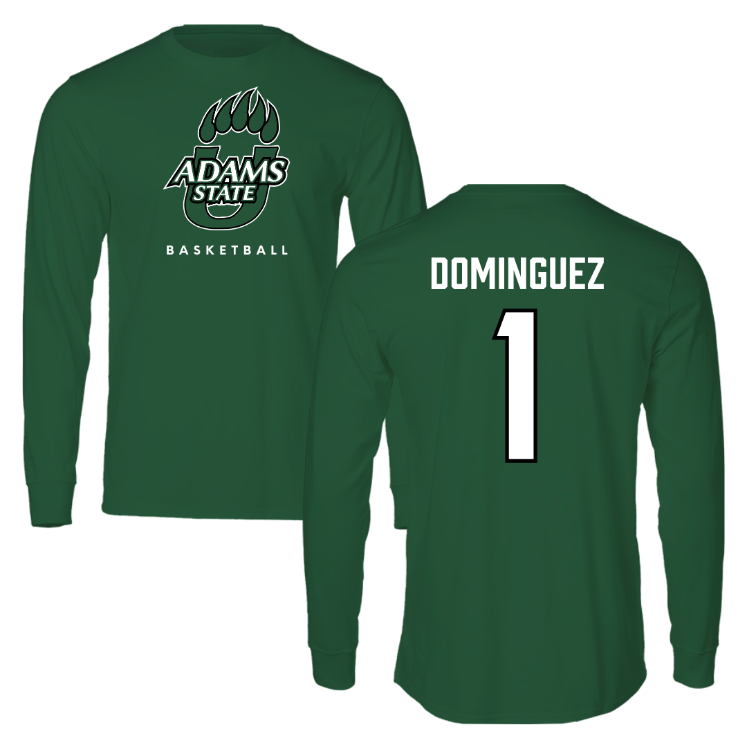 Adams State University Basketball Forest Green Long Sleeve - #1 Harmanie Dominguez