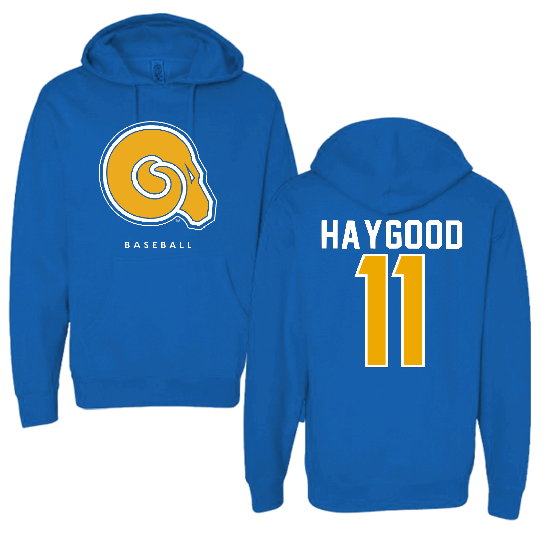 Albany State University Baseball Blue Hoodie - #11 Isaiah Haygood